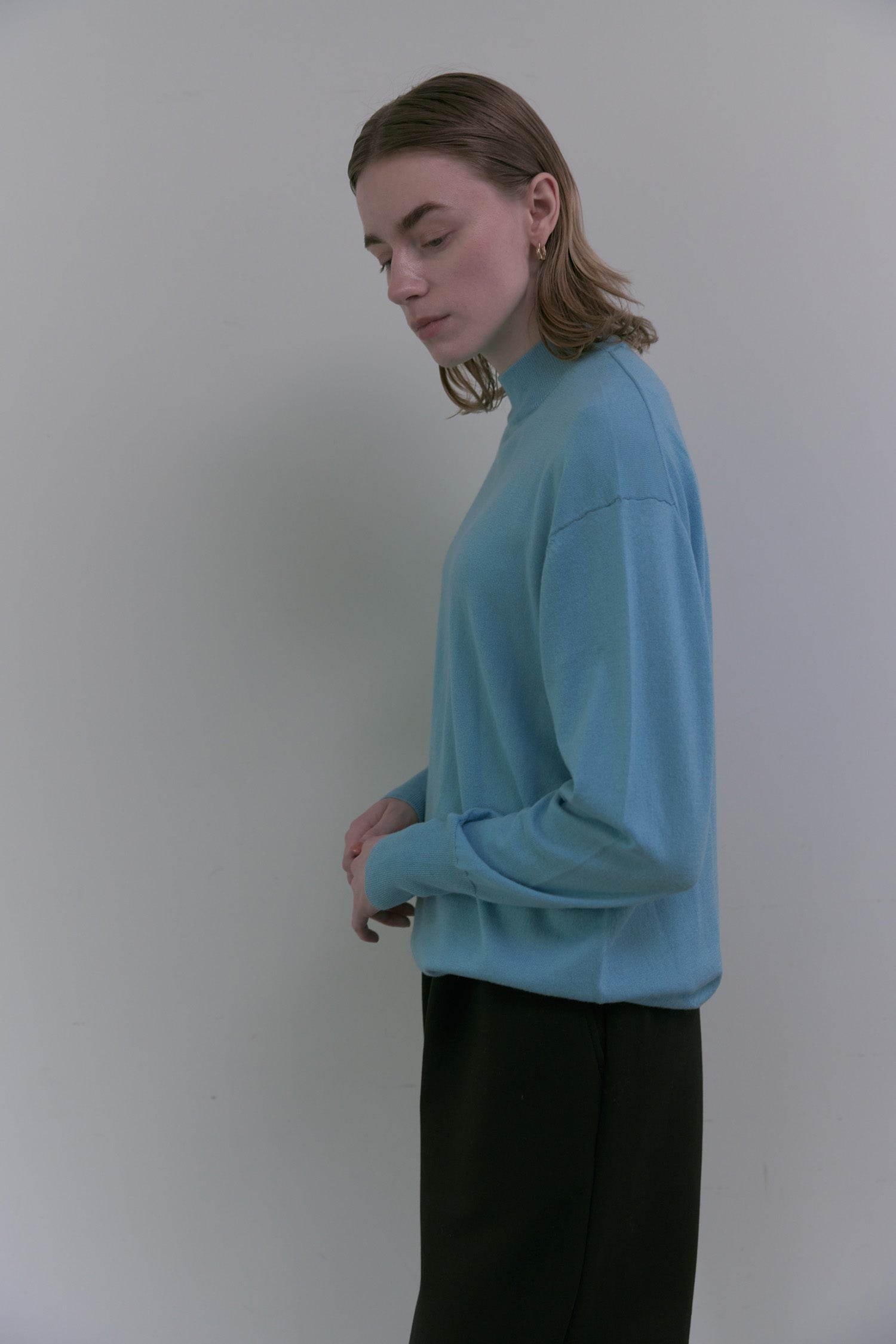 doux bleu コットンシルクカシミアプルオーバー DB-2552-045