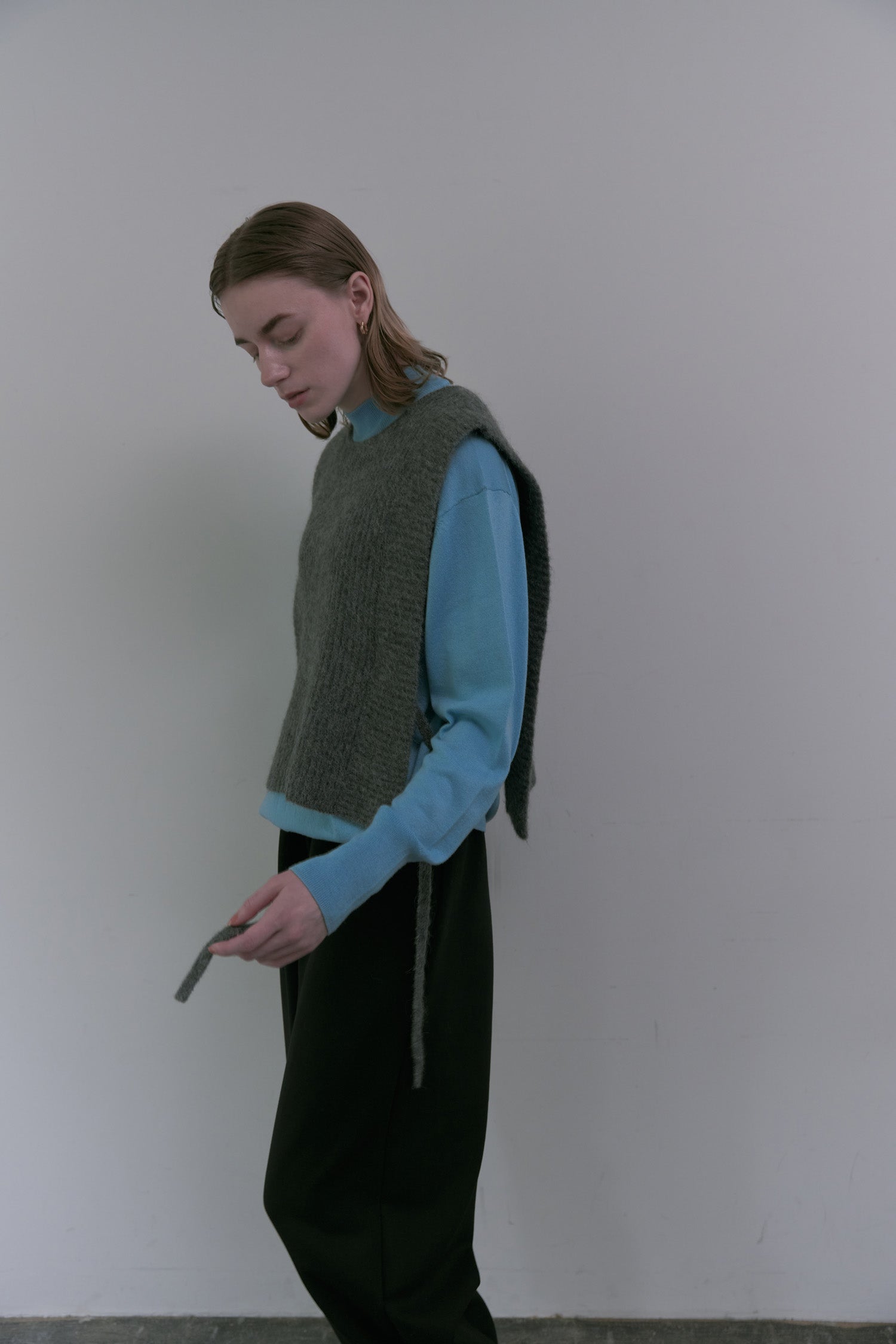 doux bleu アルパカニットベスト DB-2558-056