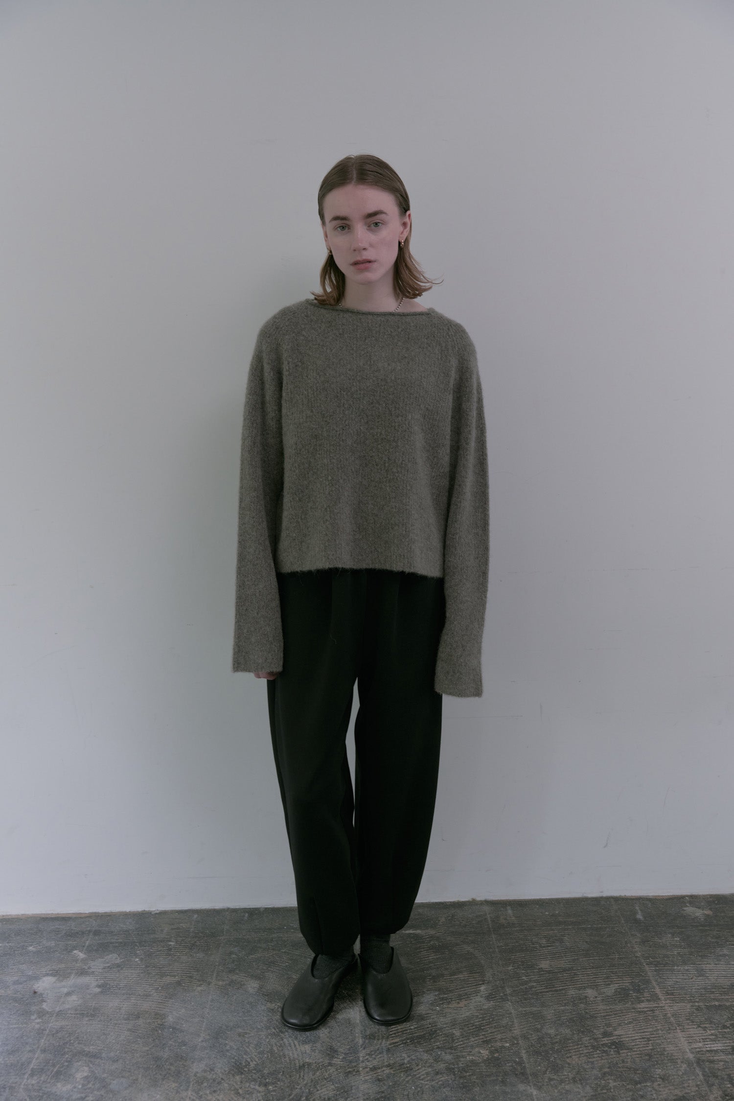 doux bleu ラマ畦プルオーバー DB-2552-055