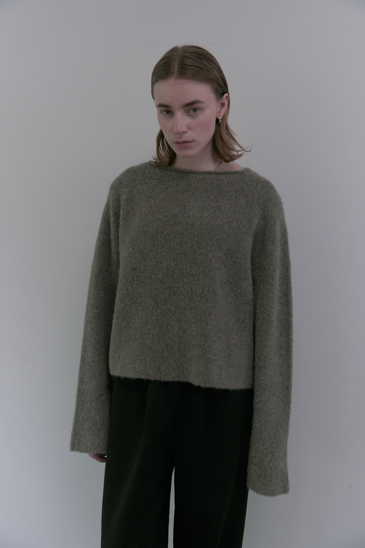 doux bleu ラマ畦プルオーバー DB-2552-055