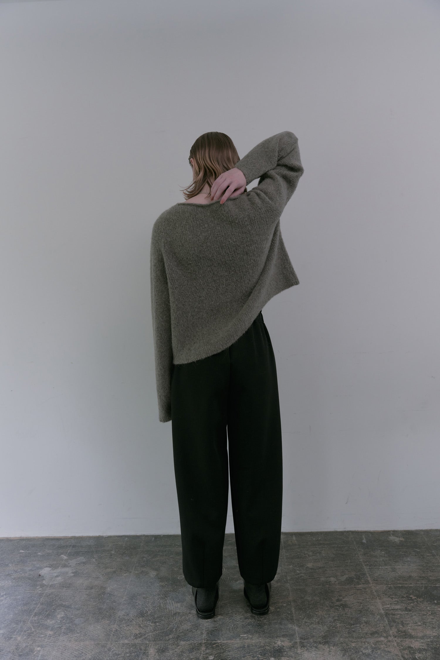 doux bleu ラマ畦プルオーバー DB-2552-055