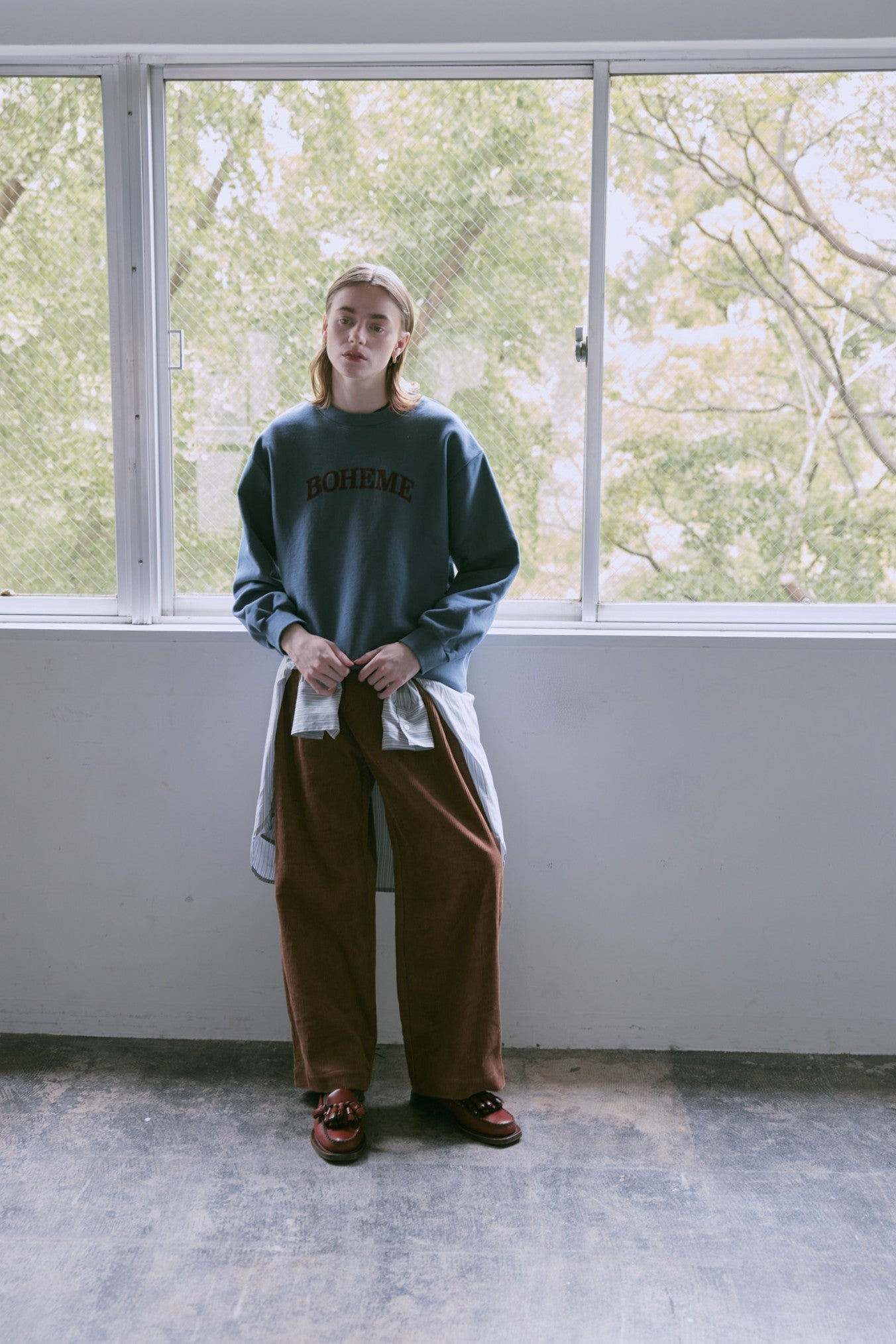 doux bleu コーデュロイ タックパンツ DB-2555-048