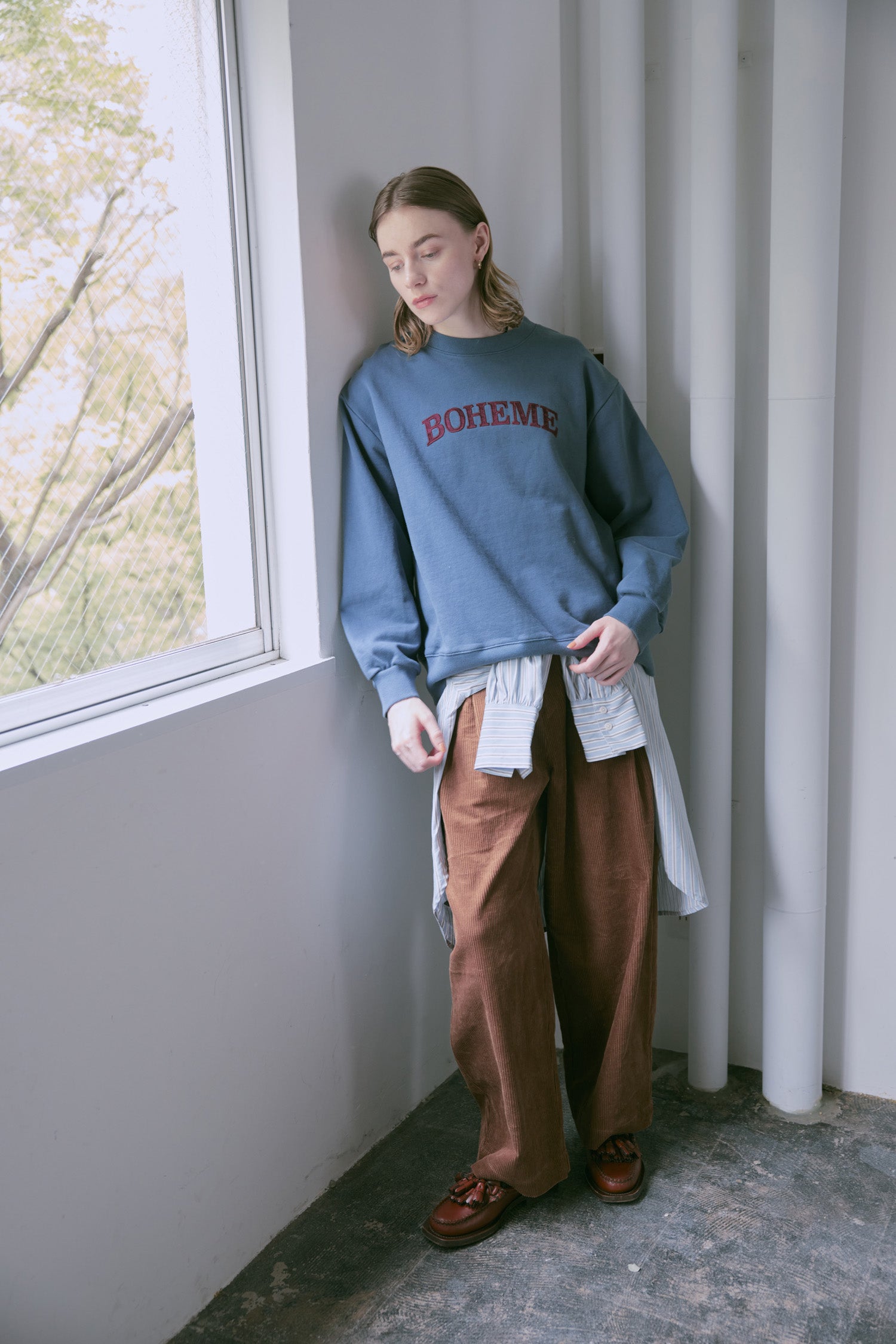 doux bleu コーデュロイ タックパンツ DB-2555-048