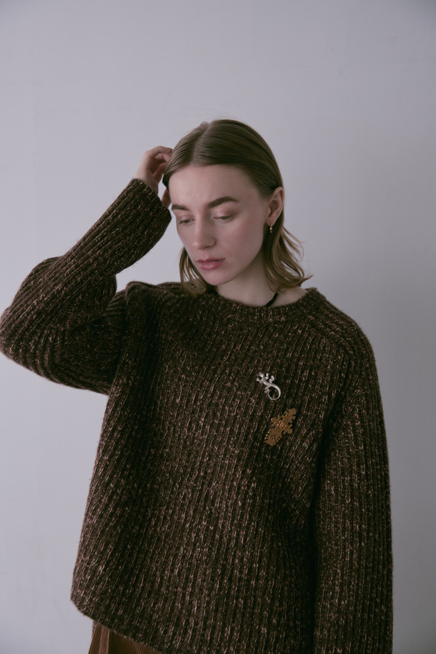 doux bleu MIXニットプルオーバー DB-2552-061