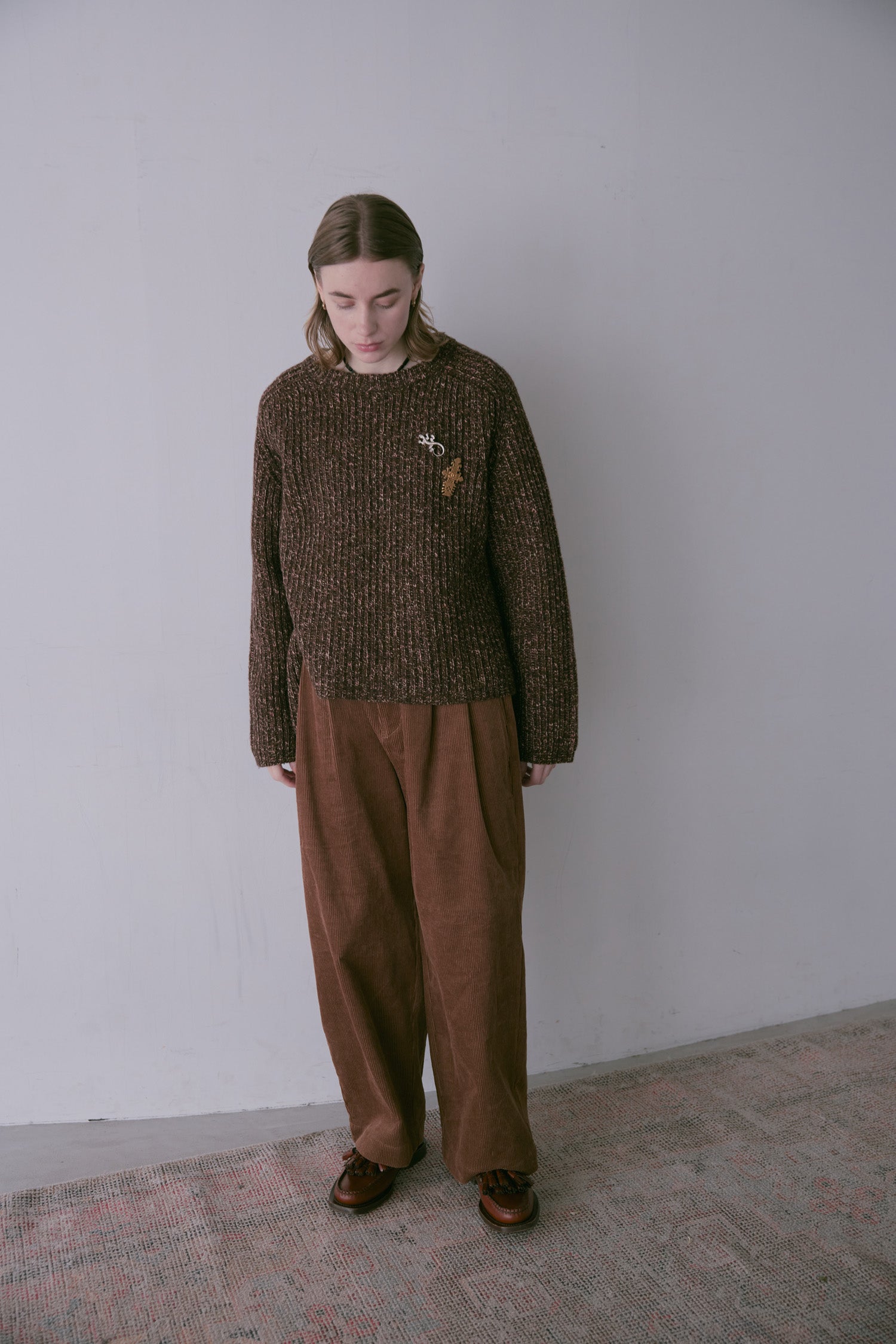 doux bleu MIXニットプルオーバー DB-2552-061