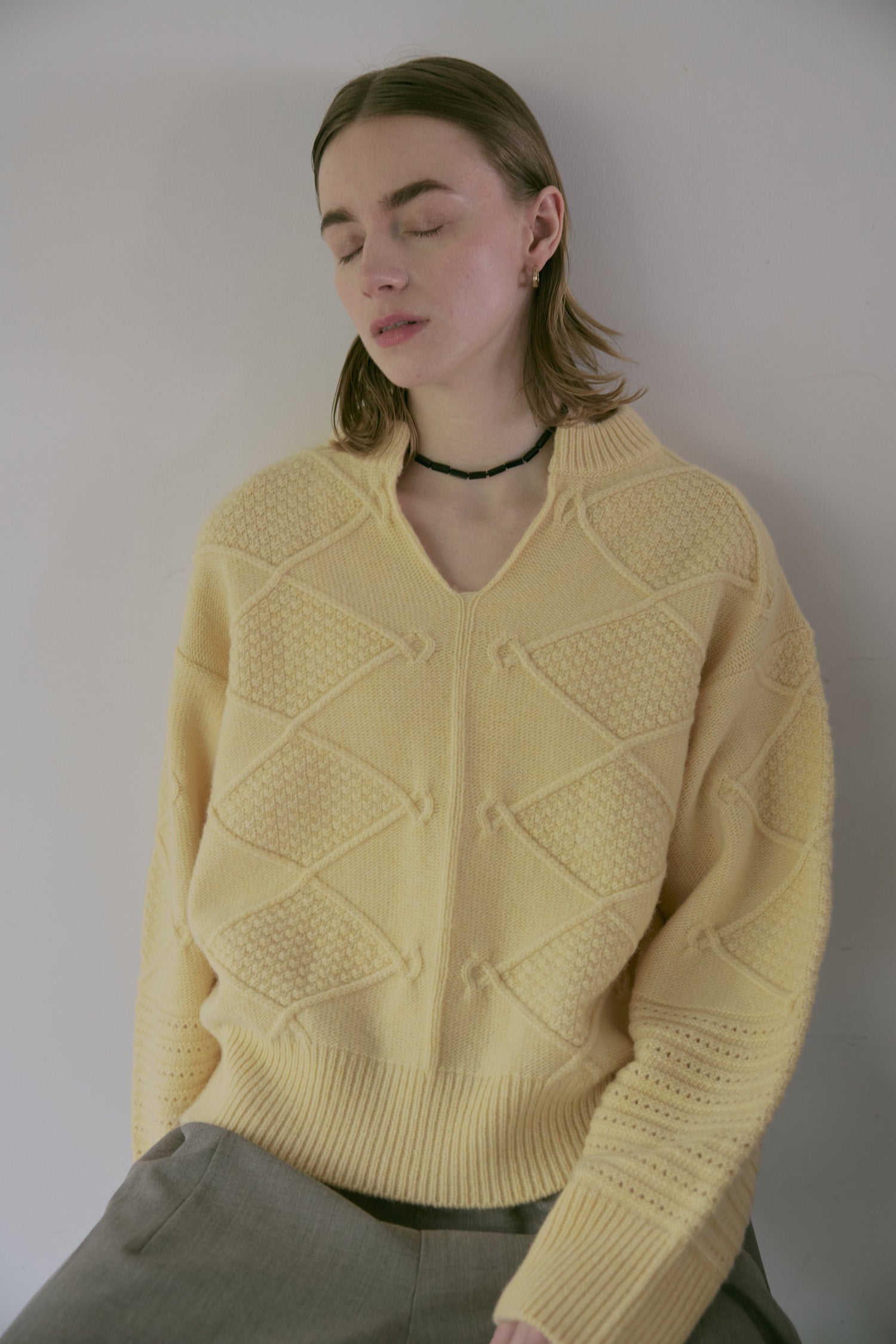 doux bleu スキッパー アランニット DB-2552-059