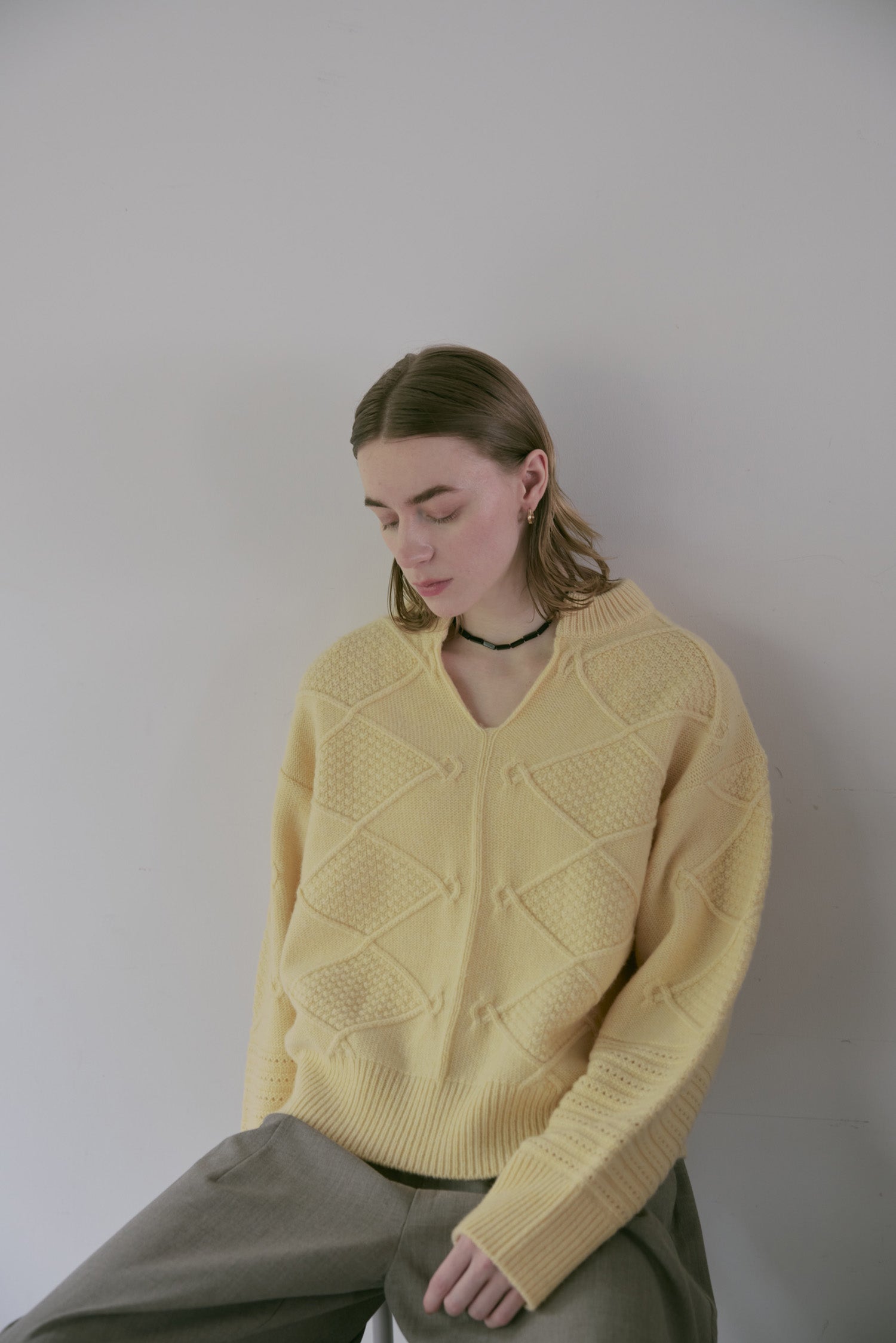 doux bleu スキッパー アランニット DB-2552-059