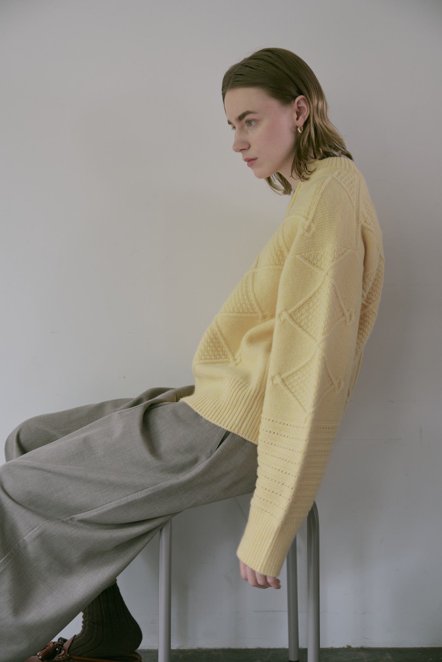 doux bleu スキッパー アランニット DB-2552-059