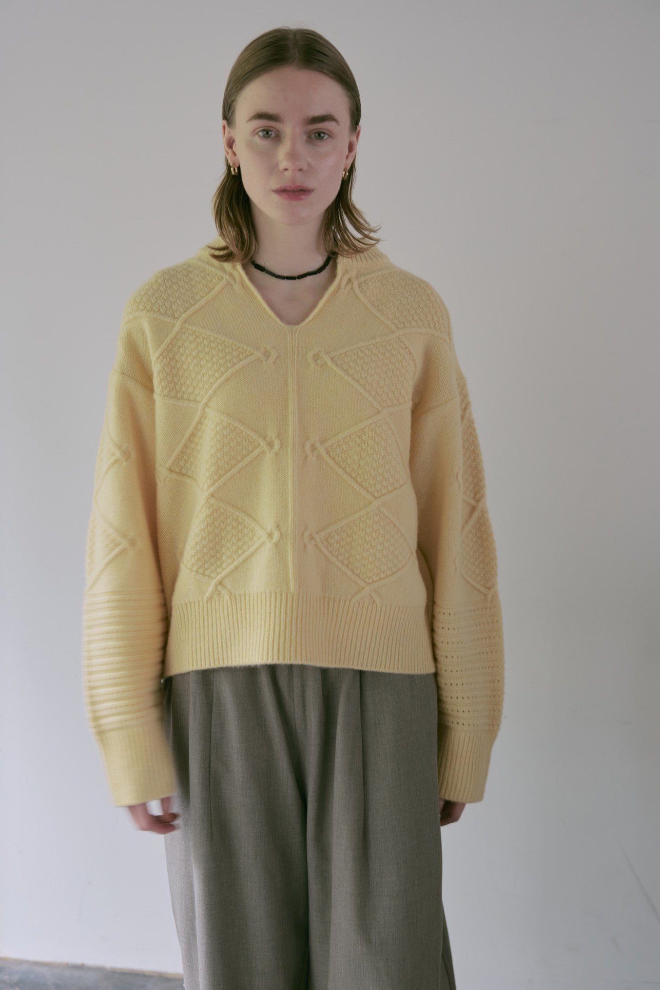 doux bleu スキッパー アランニット DB-2552-059