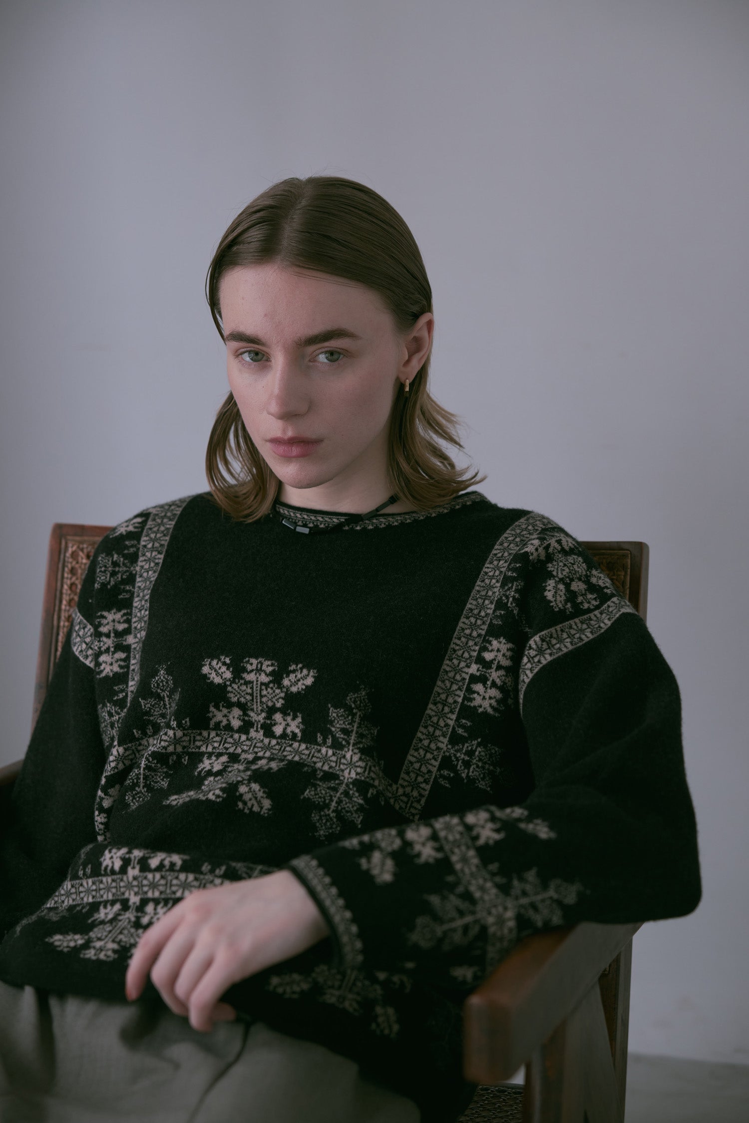 doux bleu ジャガードプルオーバー DB-2552-047