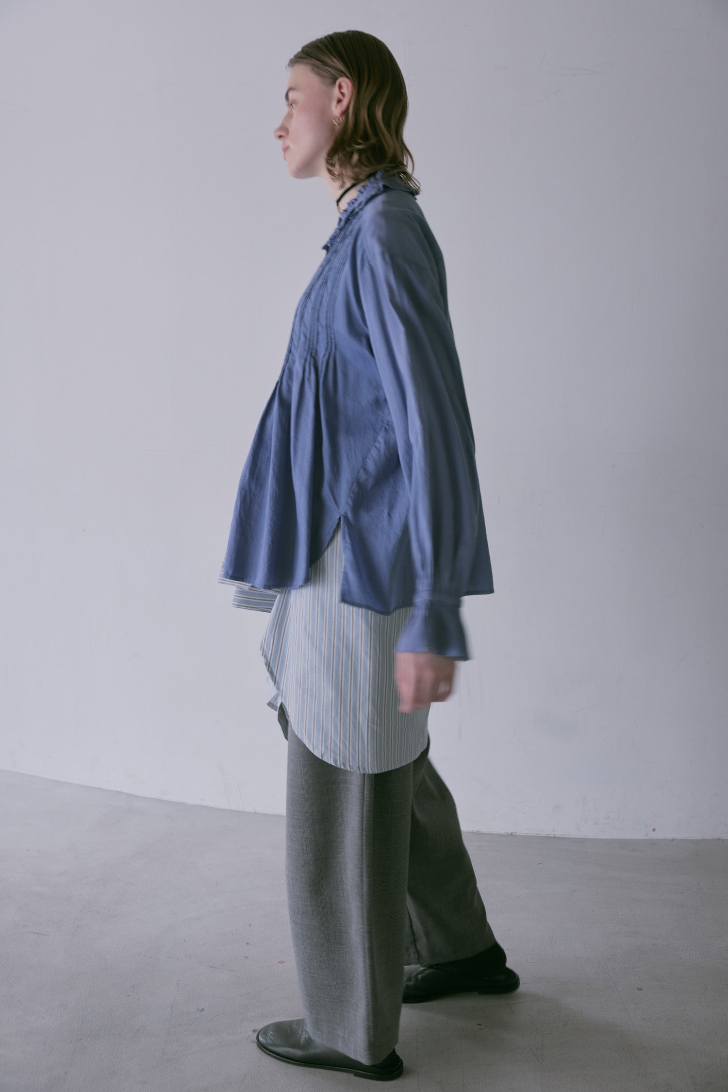 doux bleu フリルカラーブラウス DB-2553-042