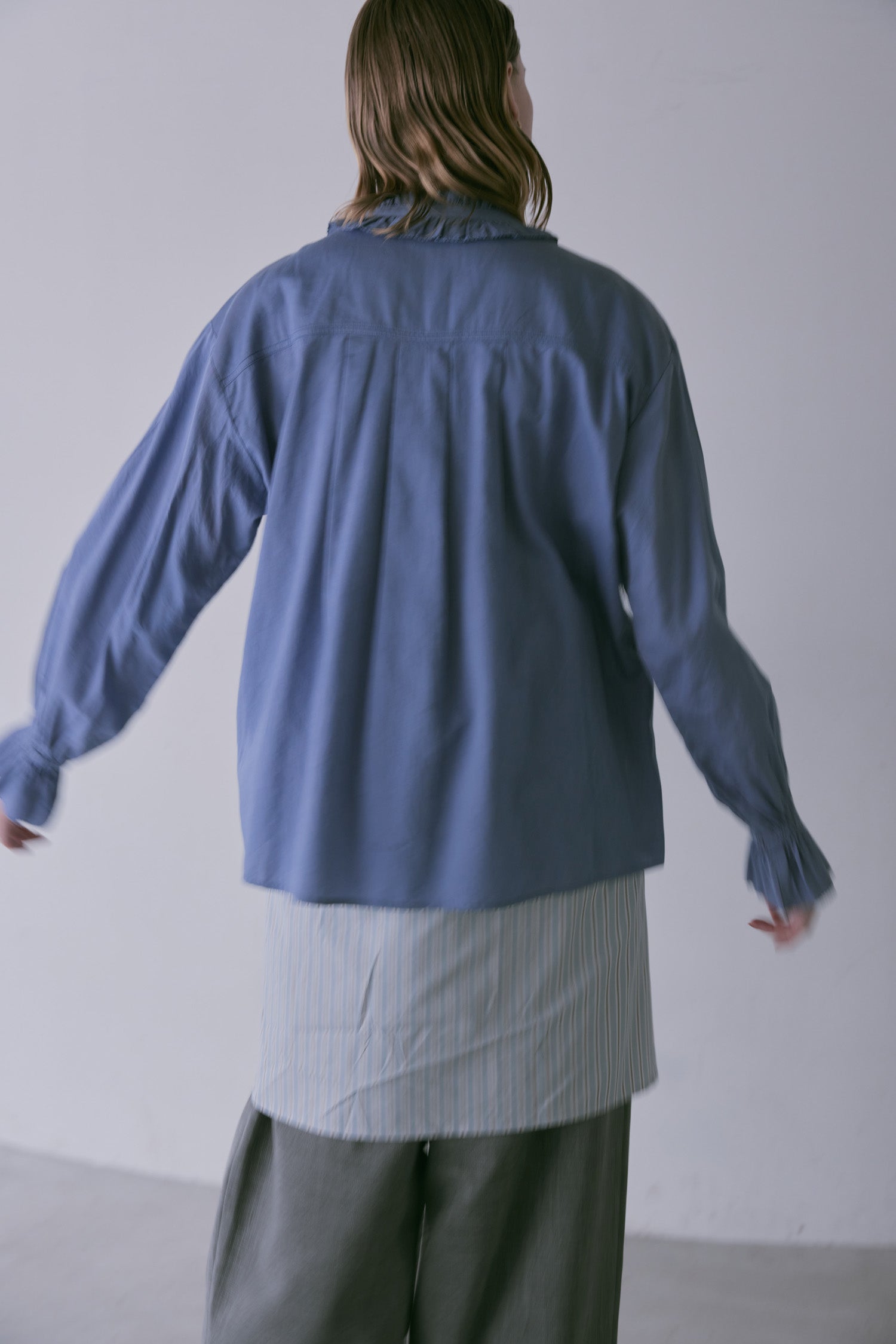 doux bleu フリルカラーブラウス DB-2553-042
