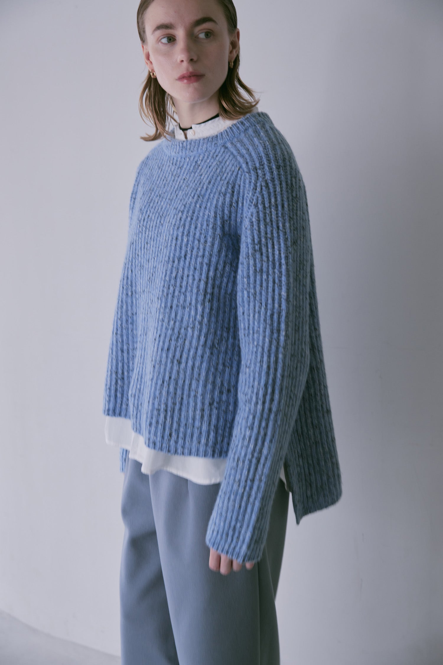 doux bleu MIXニットプルオーバー DB-2552-061