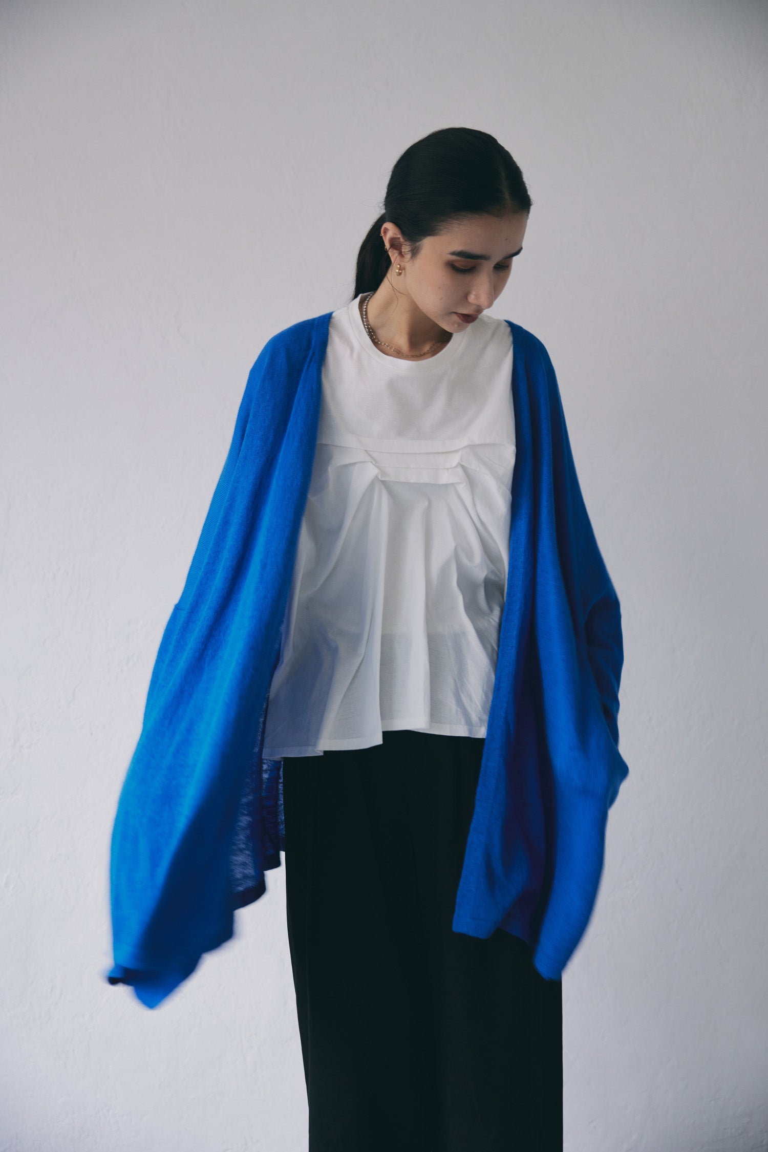 doux bleu リネンオーバーサイズカーディガン DB-2512-034