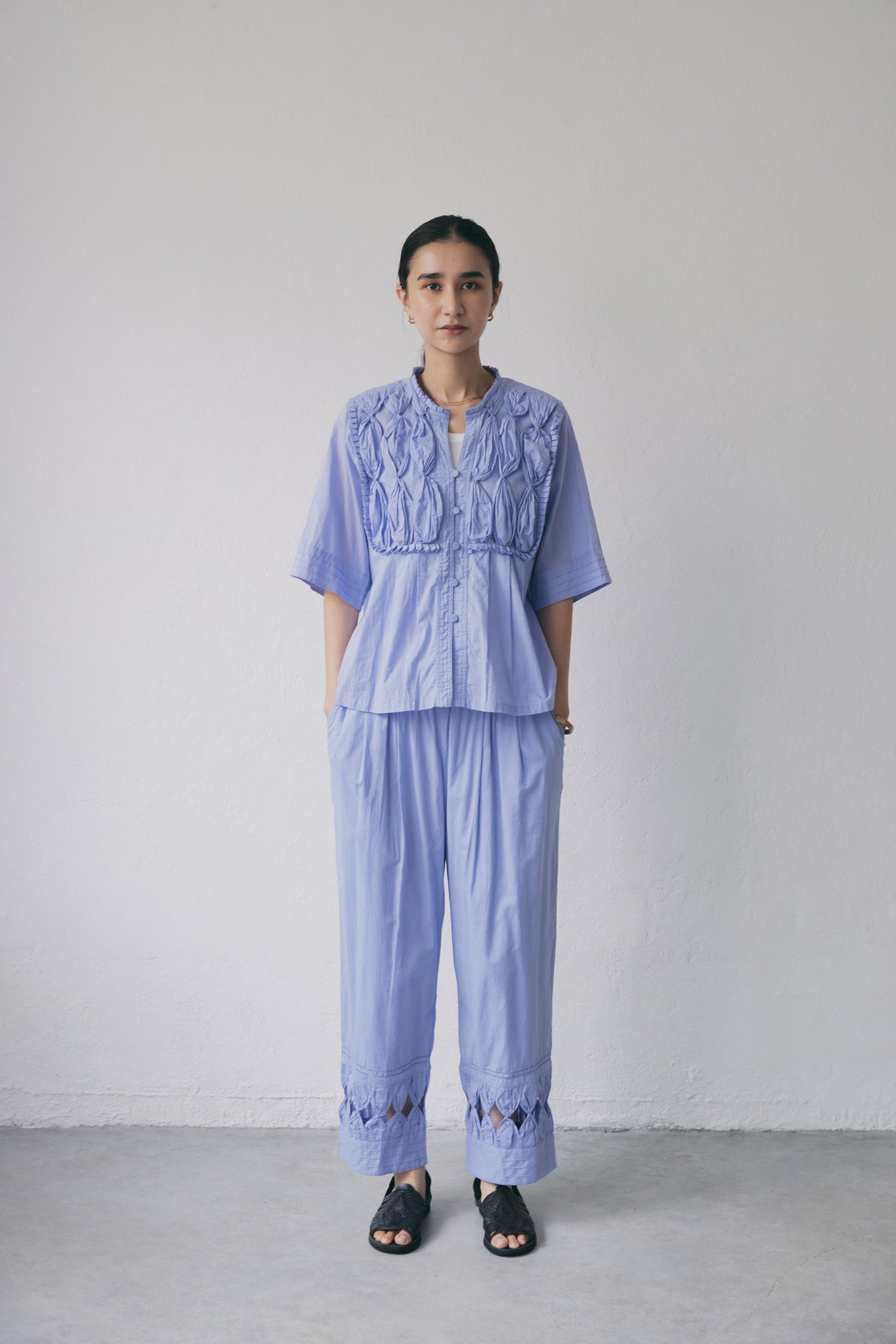 doux bleu RIBBON TIE ブラウス DB-2523-060