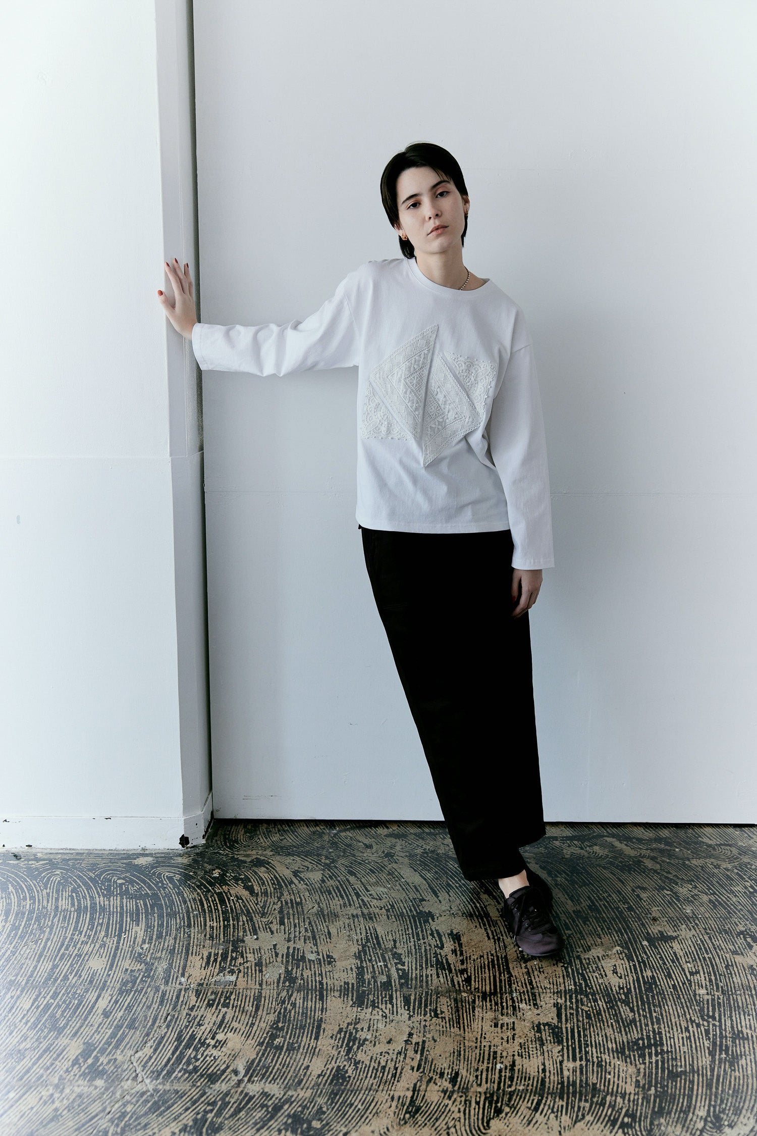 doux bleu クロシェレース パッチワークプルオーバー DB-2611-028