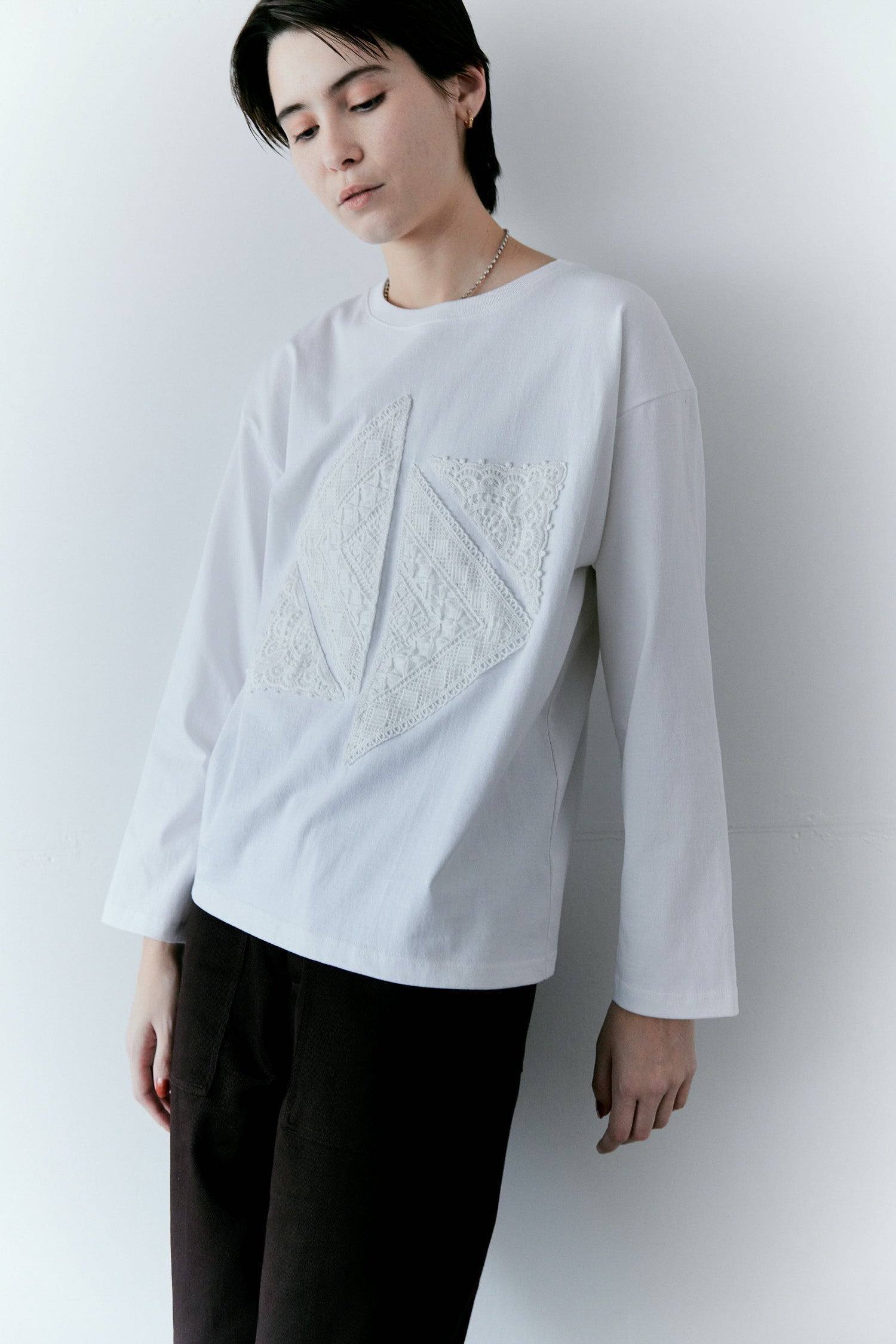 doux bleu クロシェレース パッチワークプルオーバー DB-2611-028