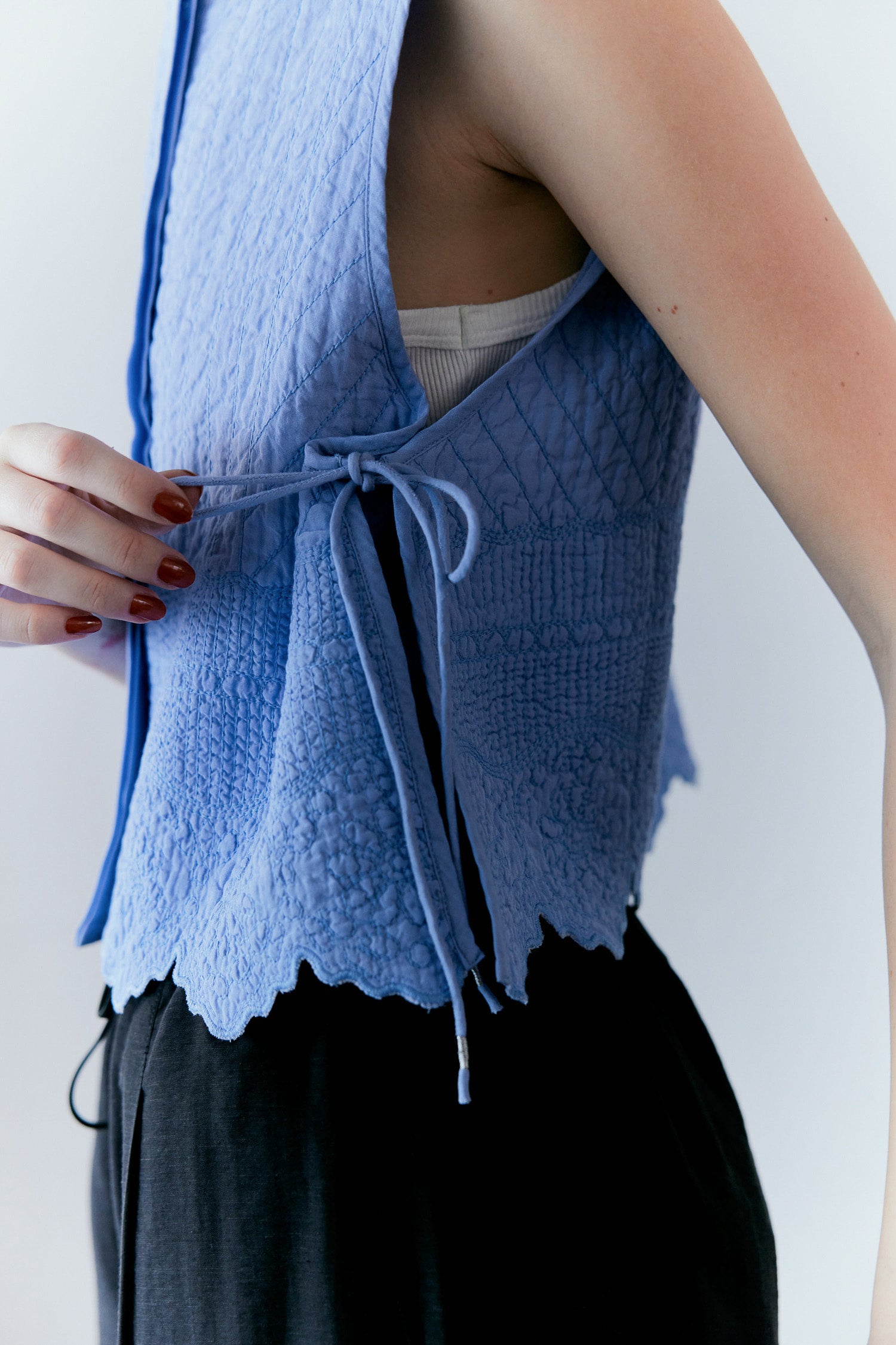 doux bleu Boutis Stitch ショートベスト DB-2618-033