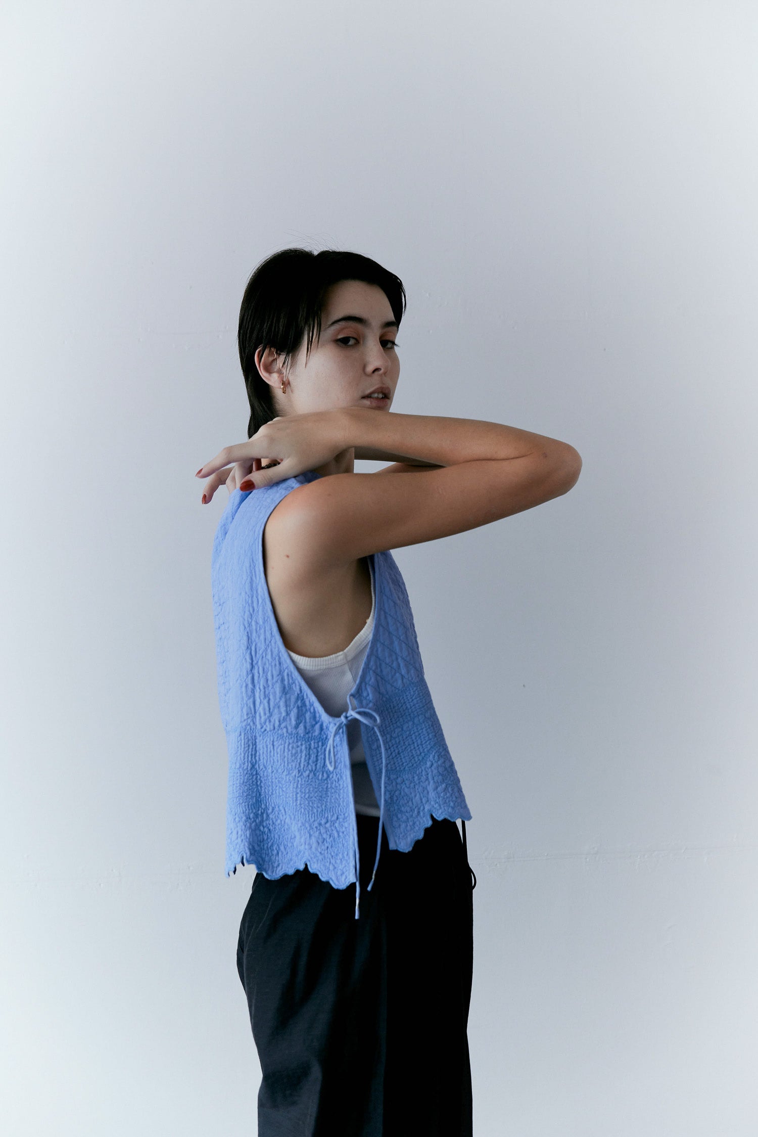 doux bleu Boutis Stitch ショートベスト DB-2618-033