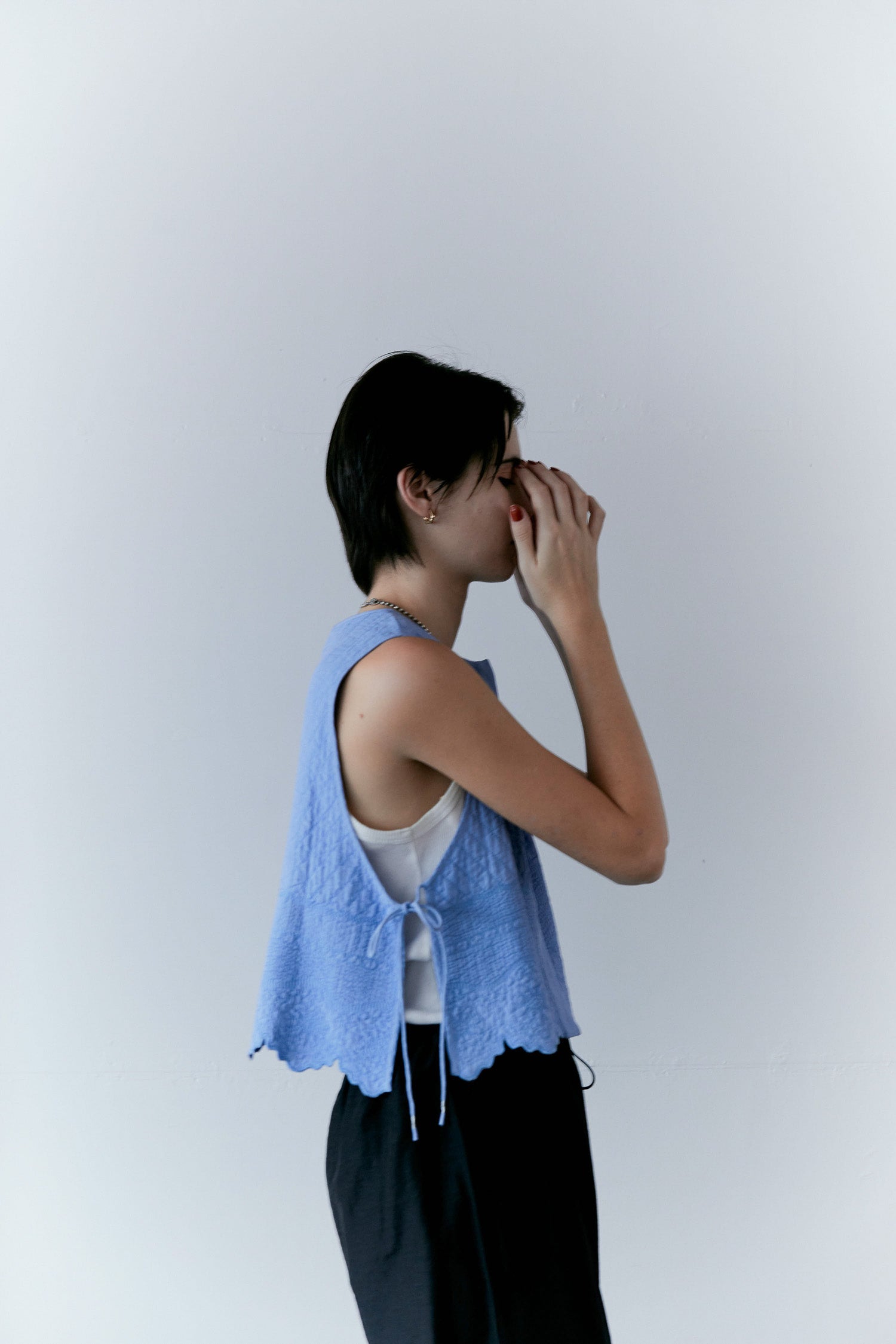 doux bleu Boutis Stitch ショートベスト DB-2618-033