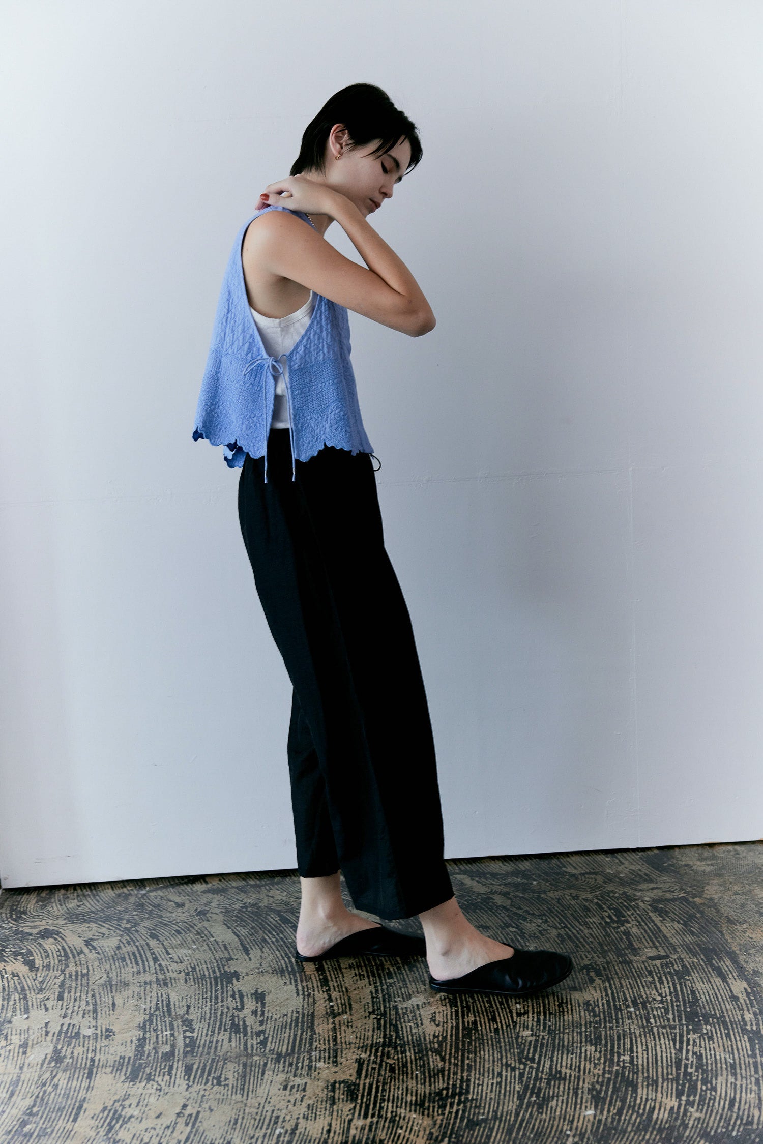 doux bleu Boutis Stitch ショートベスト DB-2618-033