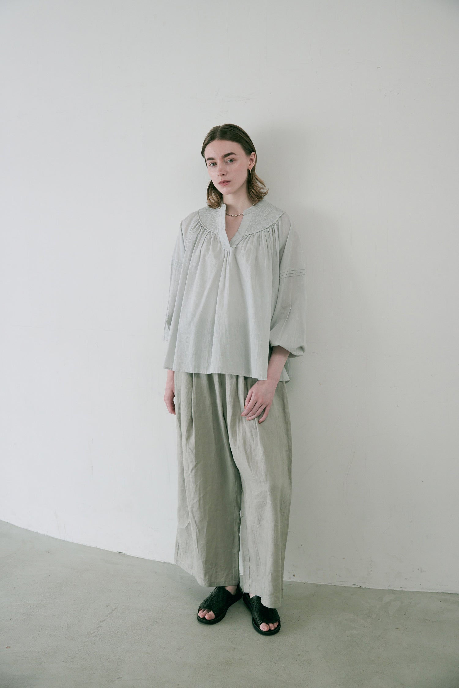 doux bleu キルトヨーク ブラウス DB-2533-083