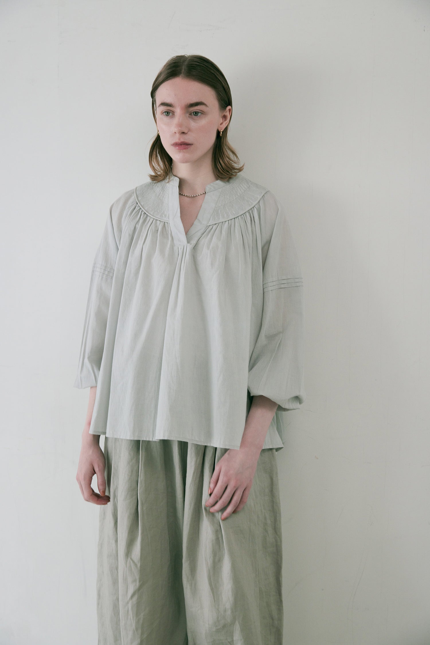 doux bleu キルトヨーク ブラウス DB-2533-083