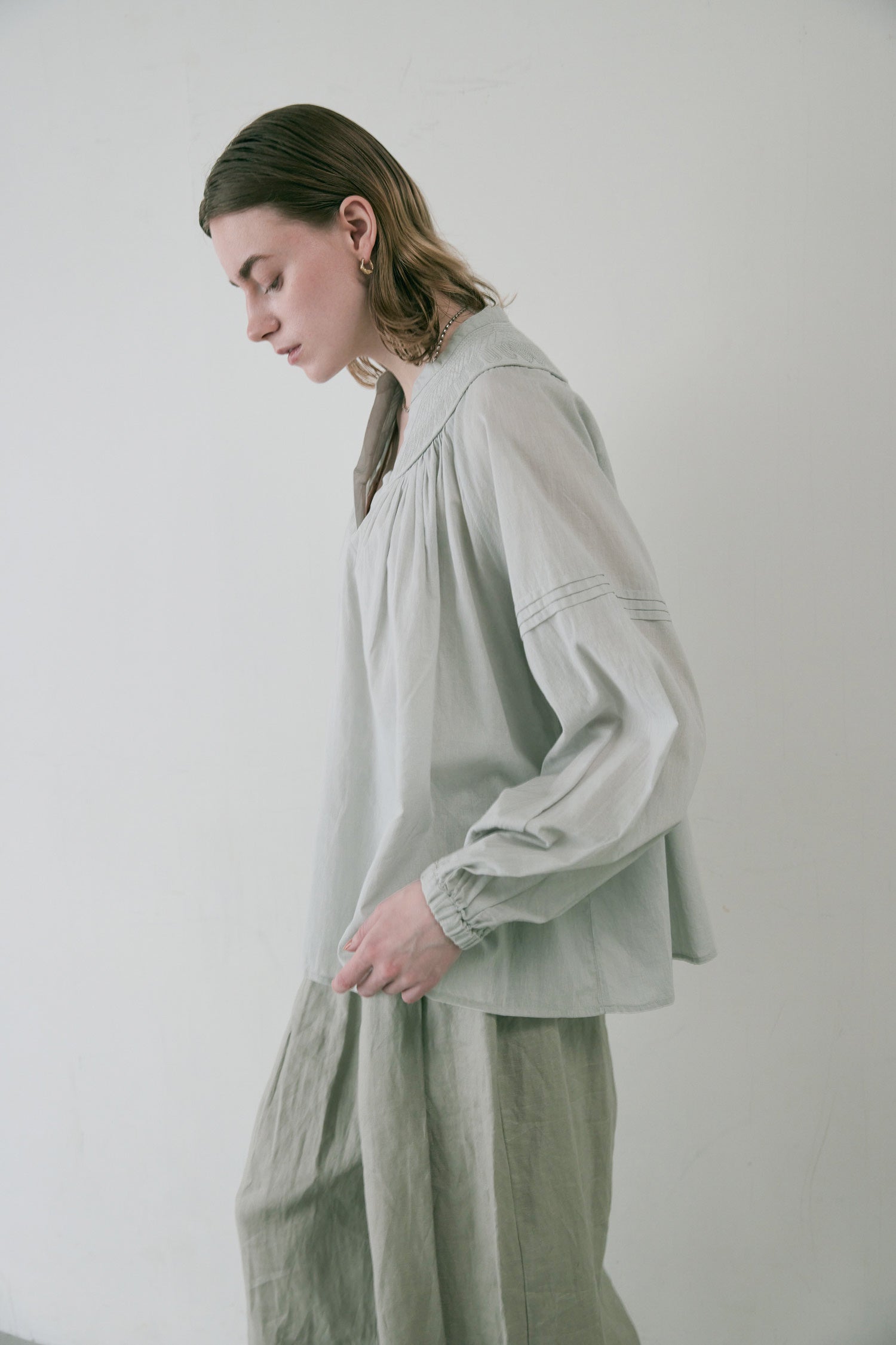 doux bleu キルトヨーク ブラウス DB-2533-083