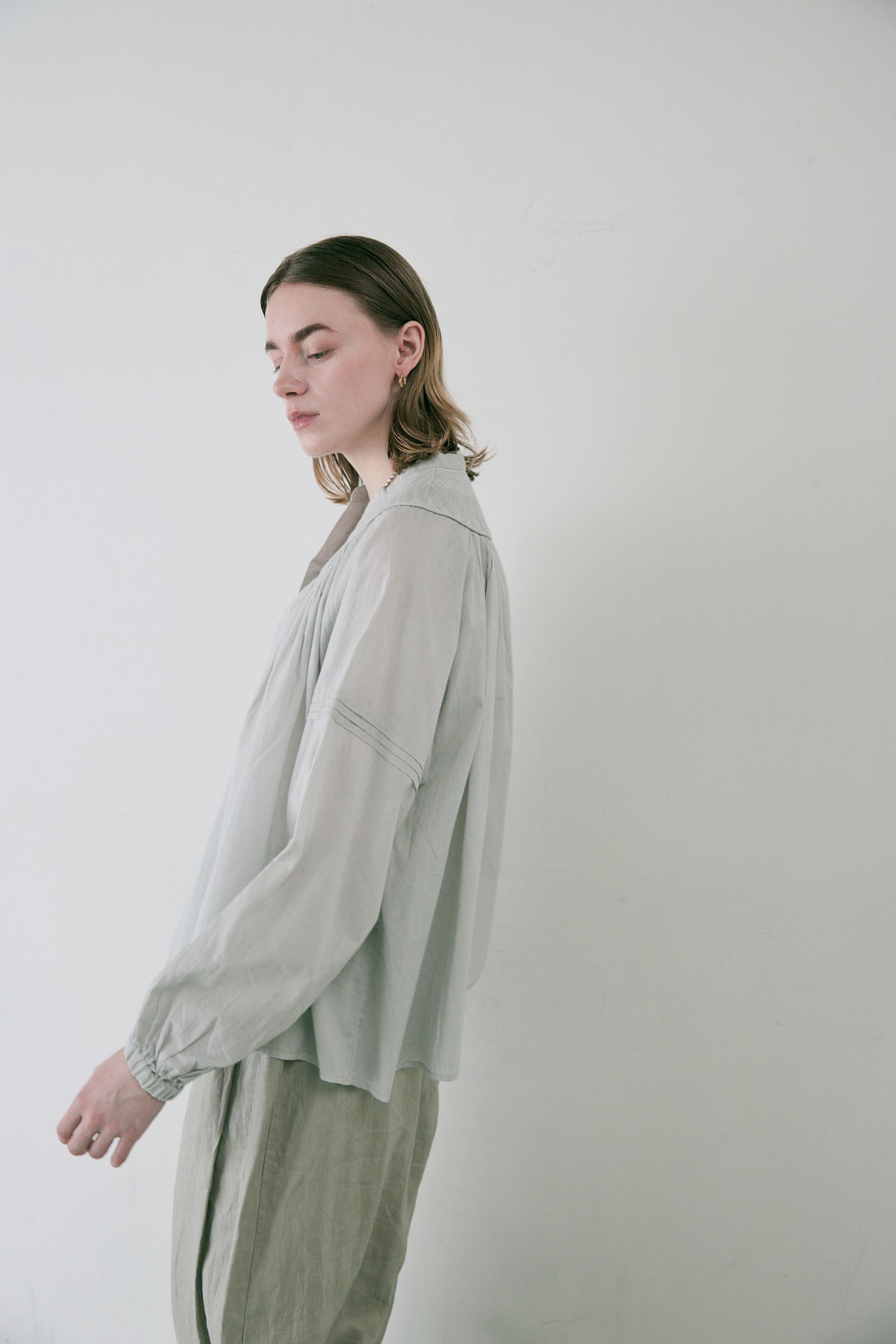 doux bleu キルトヨーク ブラウス DB-2533-083