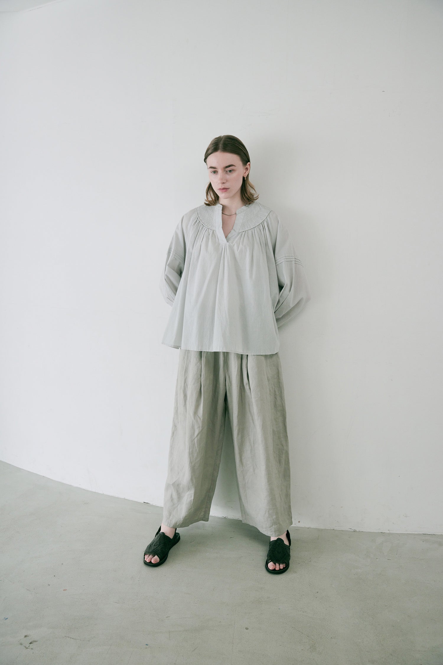 doux bleu キルトヨーク ブラウス DB-2533-083