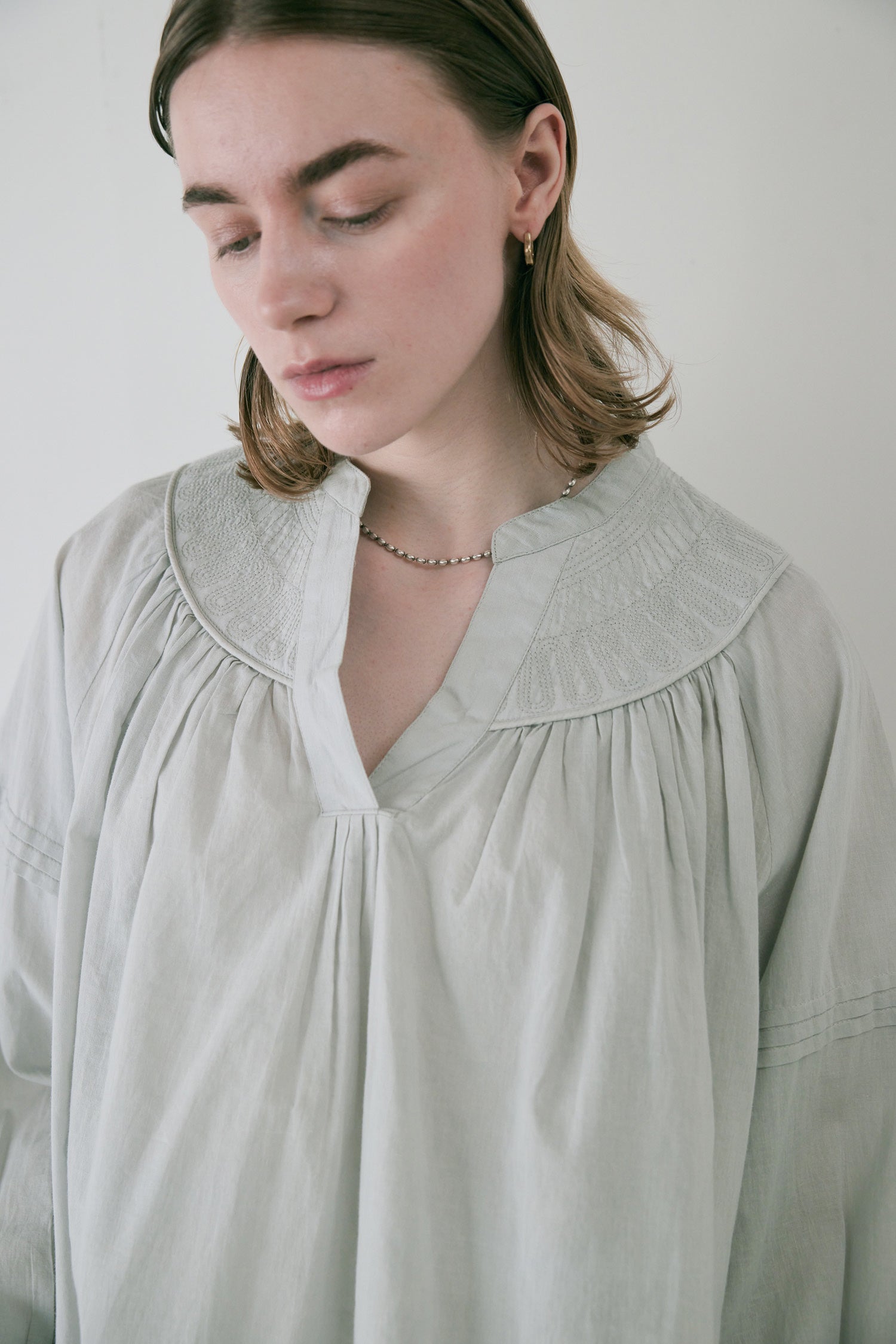 doux bleu キルトヨーク ブラウス DB-2533-083