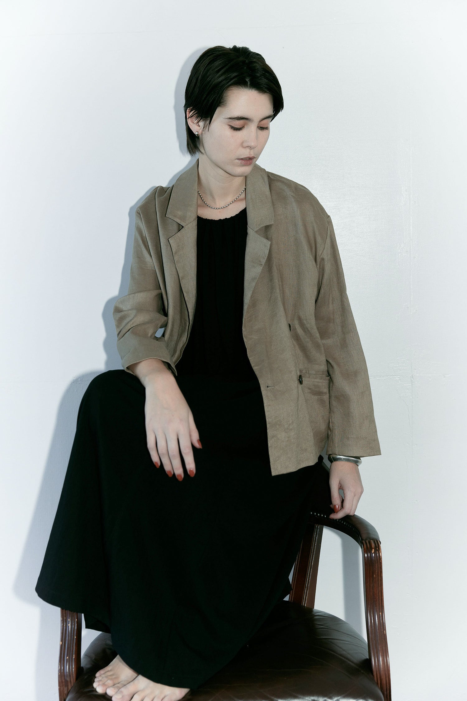 doux bleu リネンワイドジャケット DB-2617-027