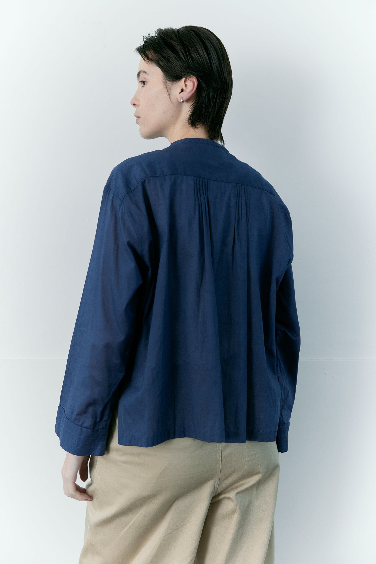 doux bleu コットンカディ ギャザーヨークブラウス DB-2613-029