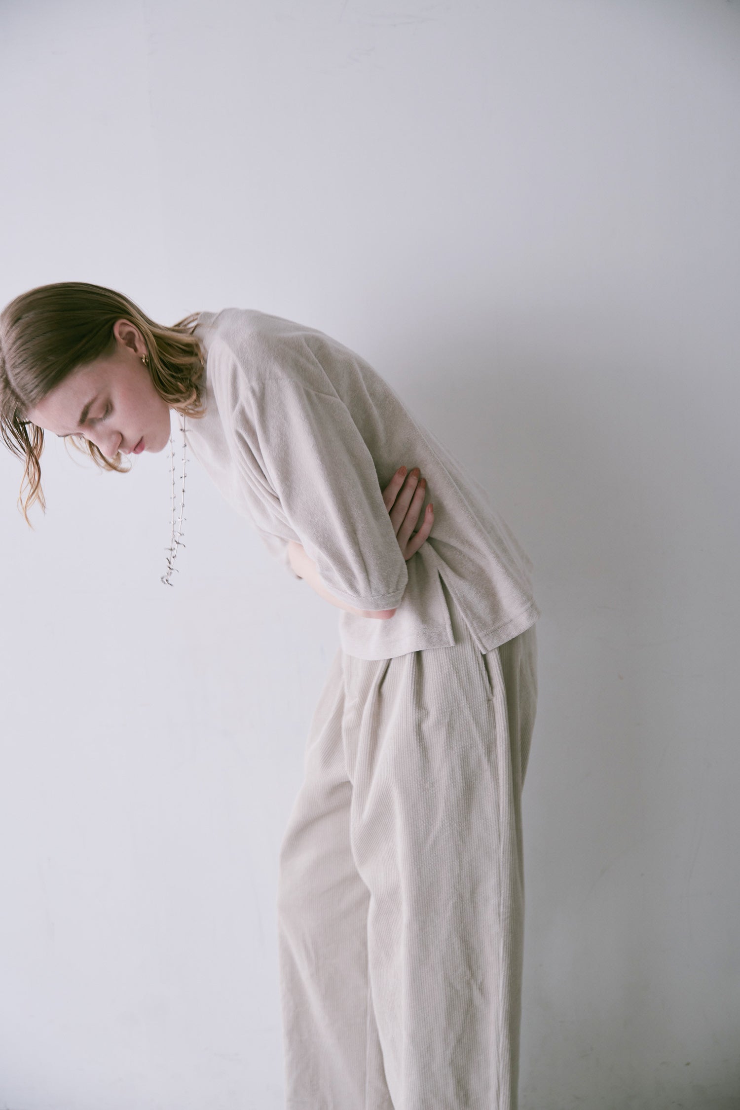 doux bleu パイル ハーフスリーブプルオーバー DB-2531-085