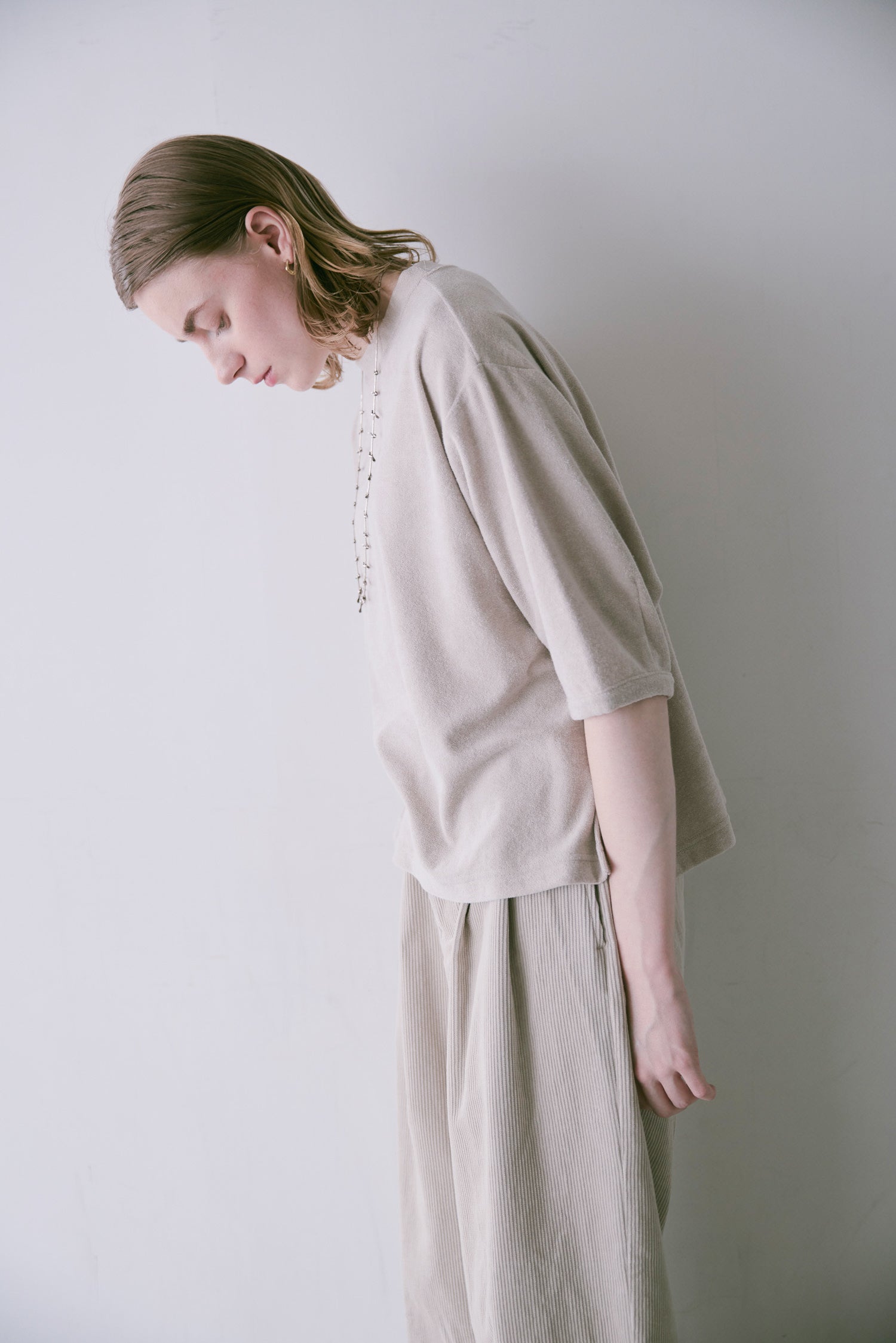 doux bleu パイル ハーフスリーブプルオーバー DB-2531-085