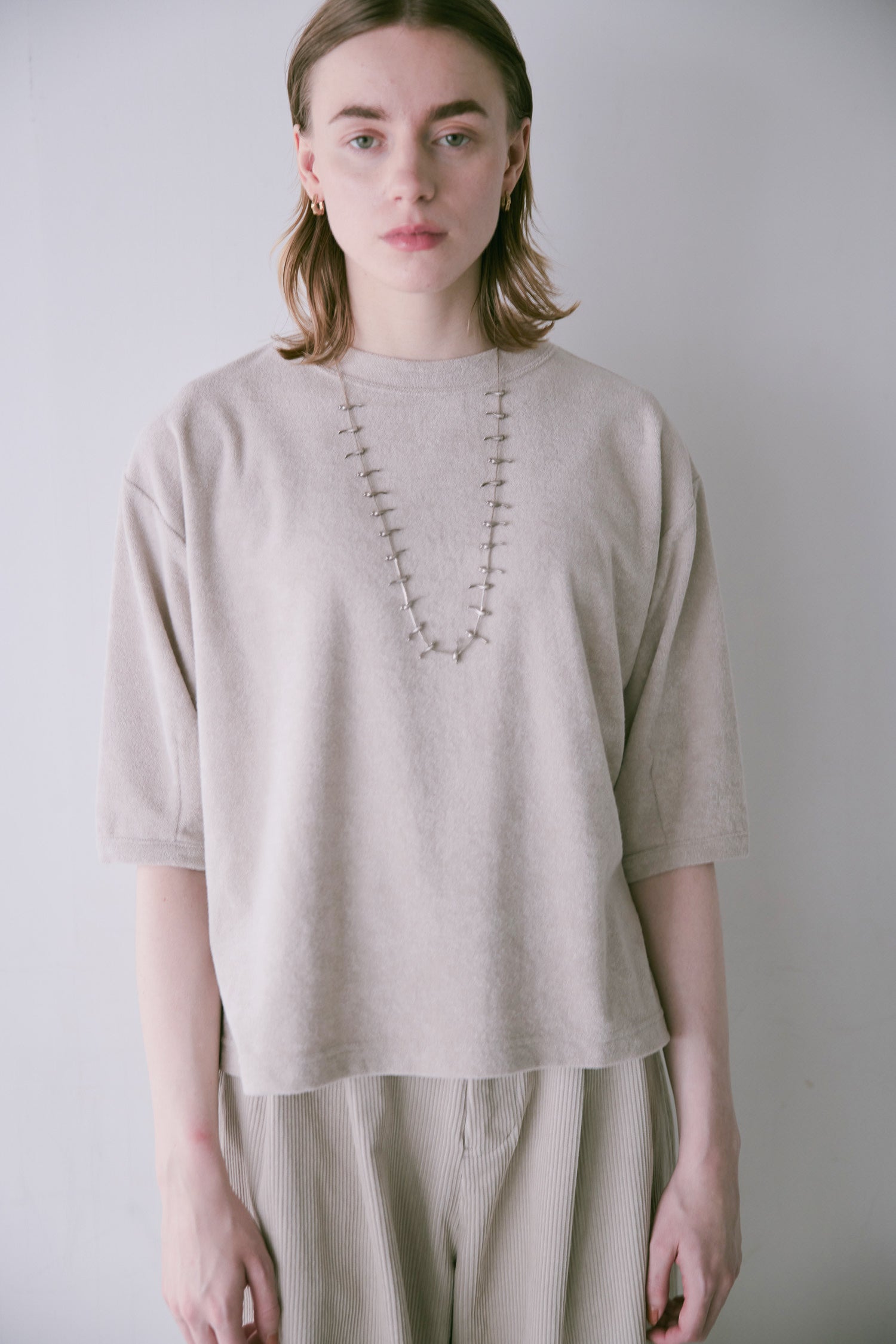 doux bleu パイル ハーフスリーブプルオーバー DB-2531-085