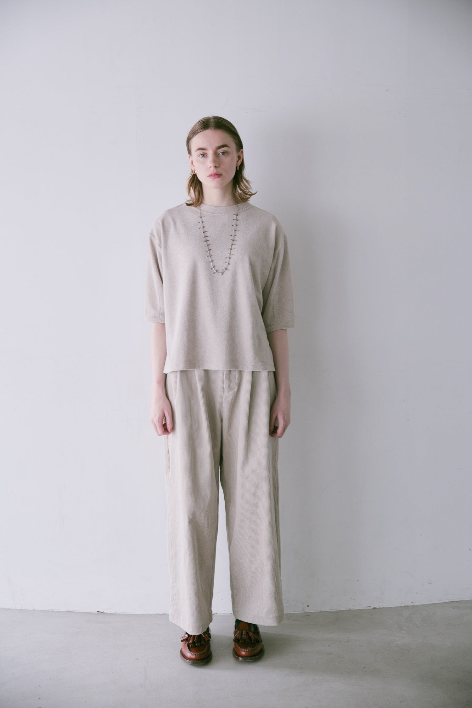 doux bleu パイル ハーフスリーブプルオーバー DB-2531-085