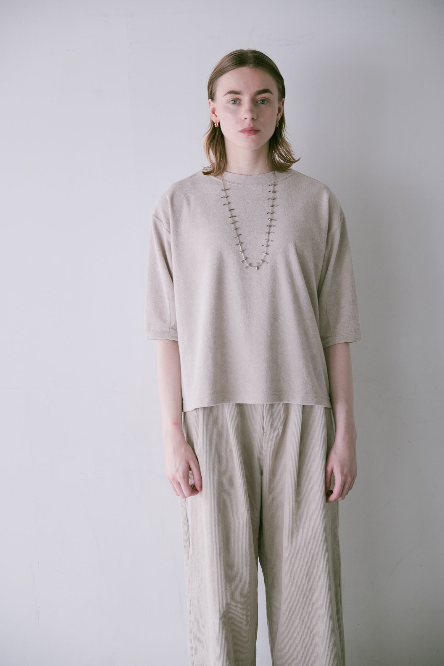 doux bleu パイル ハーフスリーブプルオーバー DB-2531-085