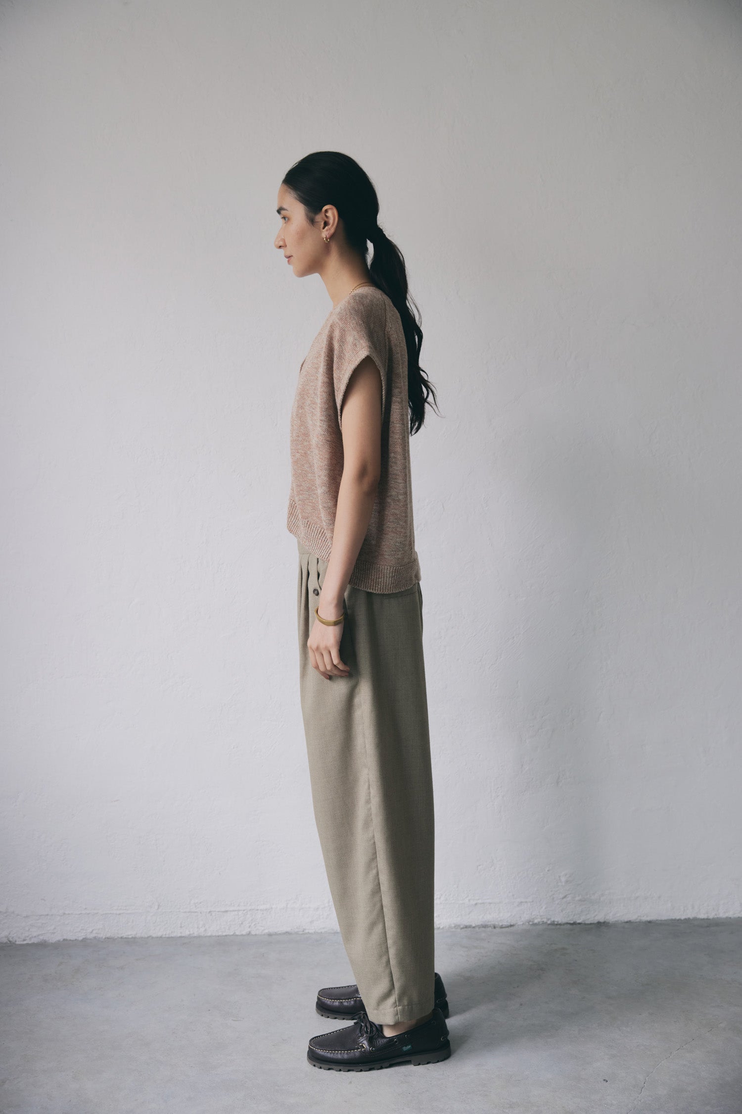 doux bleu T/R ワイドタックパンツ DB-2525-047