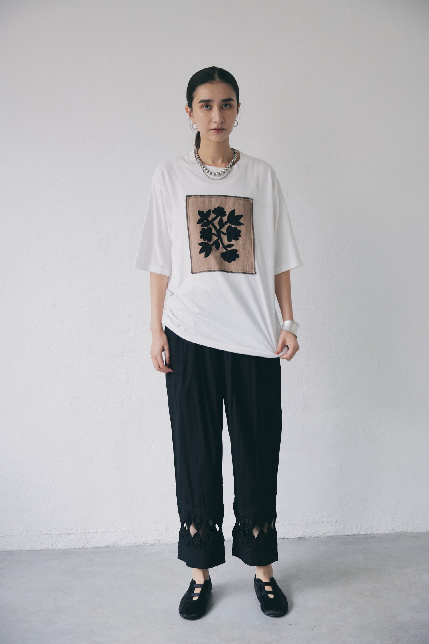 doux bleu アップリケ刺繍 Tシャツ DB-2521-053