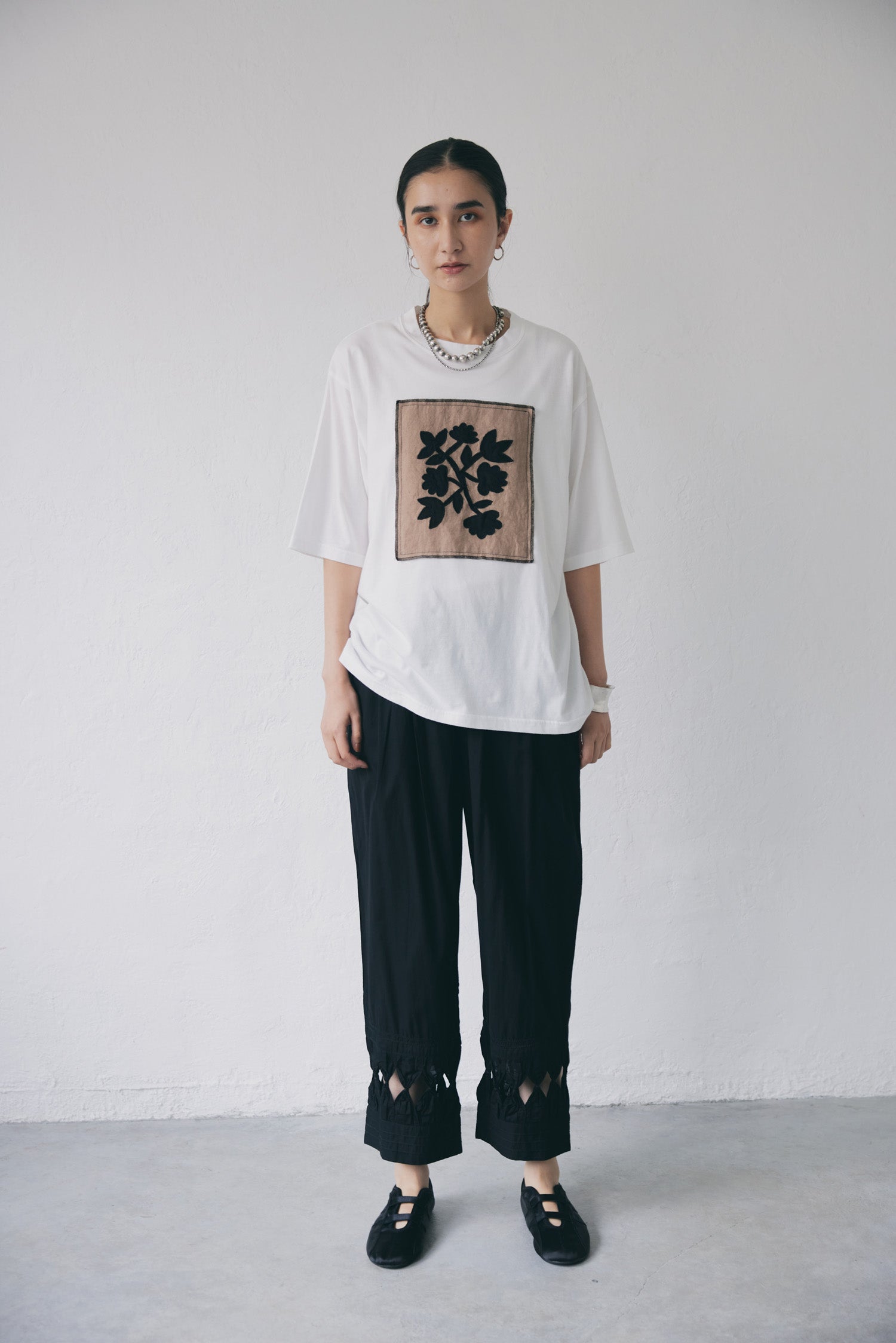 doux bleu アップリケ刺繍 Tシャツ DB-2521-053