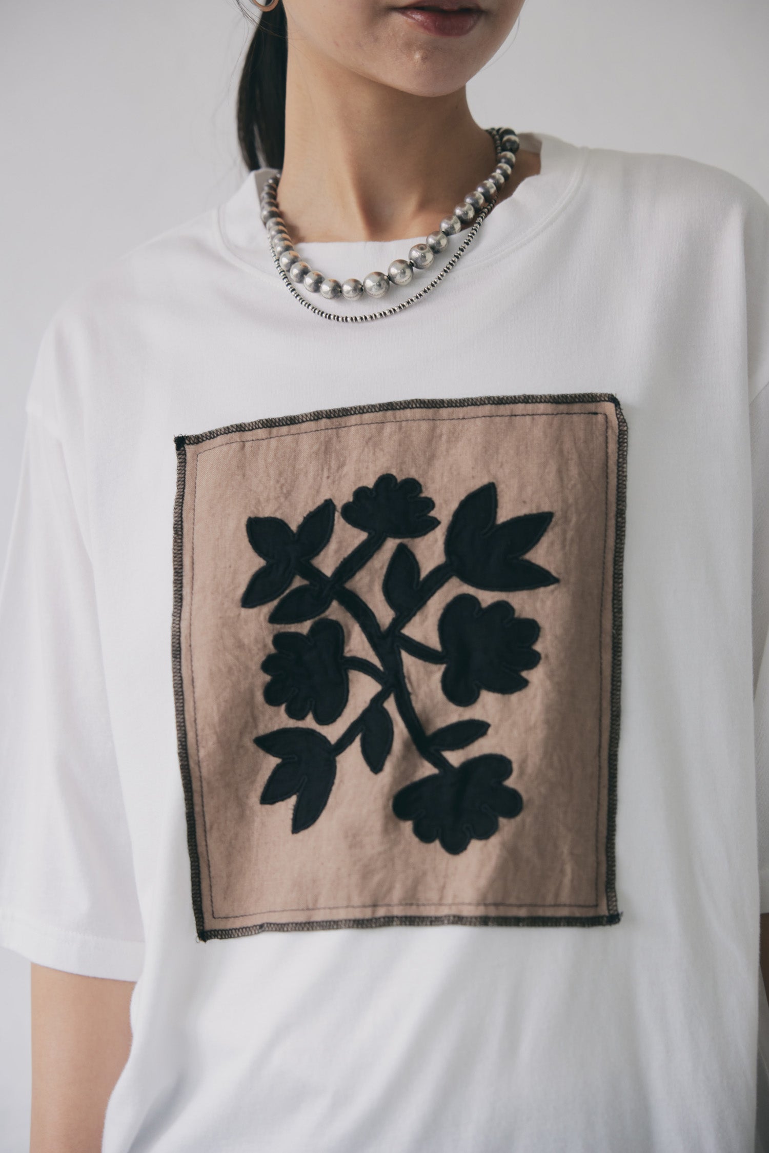 doux bleu アップリケ刺繍 Tシャツ DB-2521-053