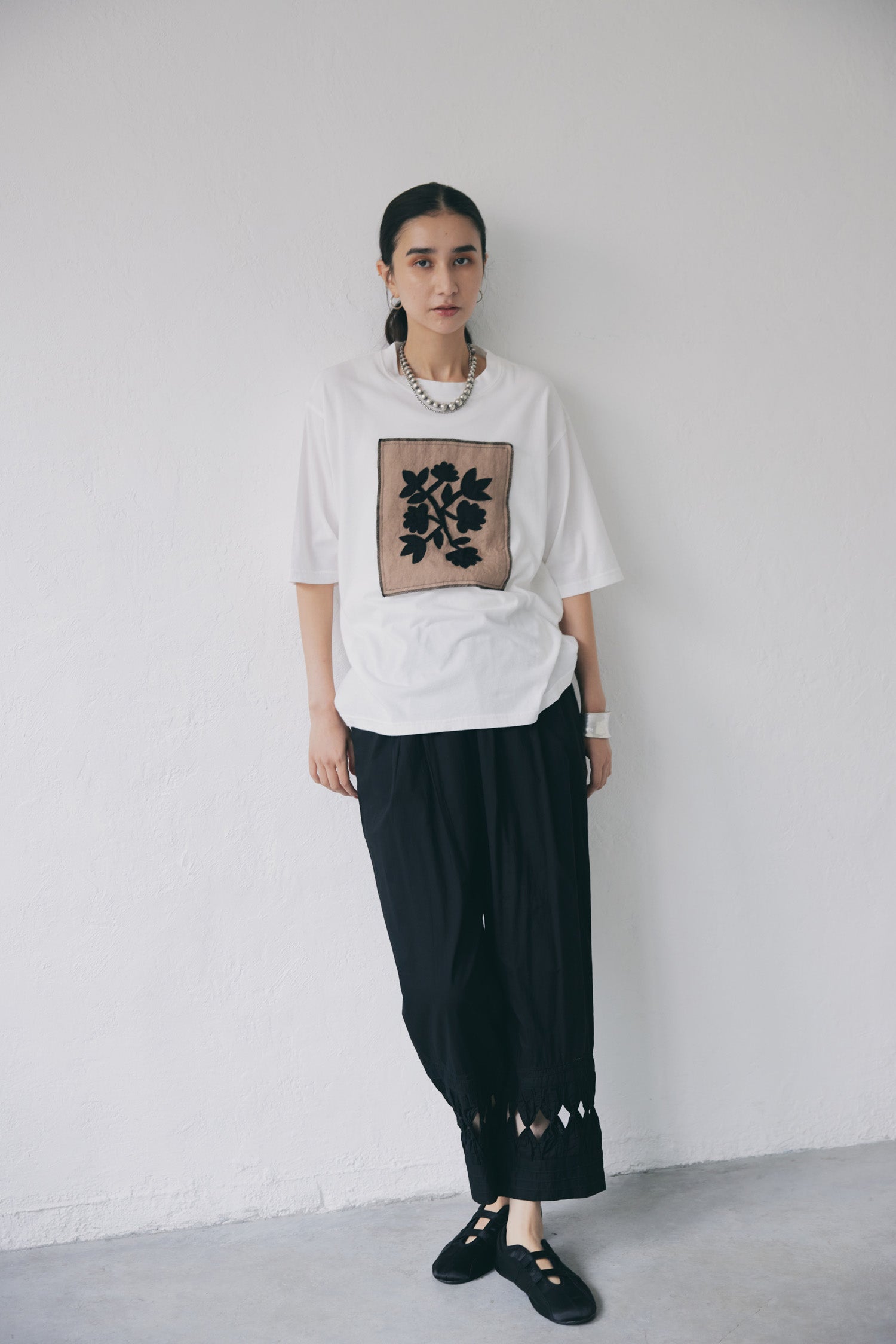 doux bleu アップリケ刺繍 Tシャツ DB-2521-053