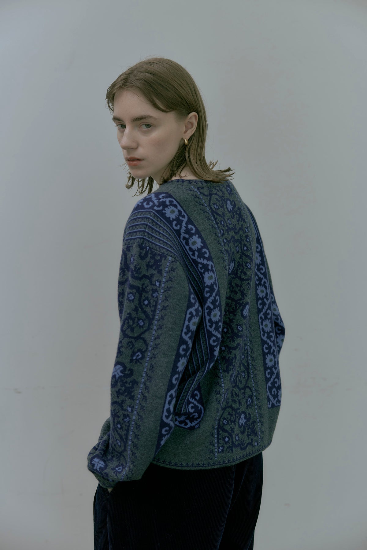 doux bleu ペルシャJQDニットプルオーバー DB-2652-042