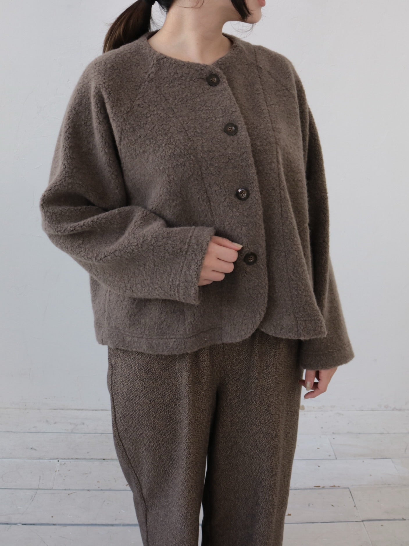 YARRA ウールリッチパイルラグランジャケット YR-1557-254