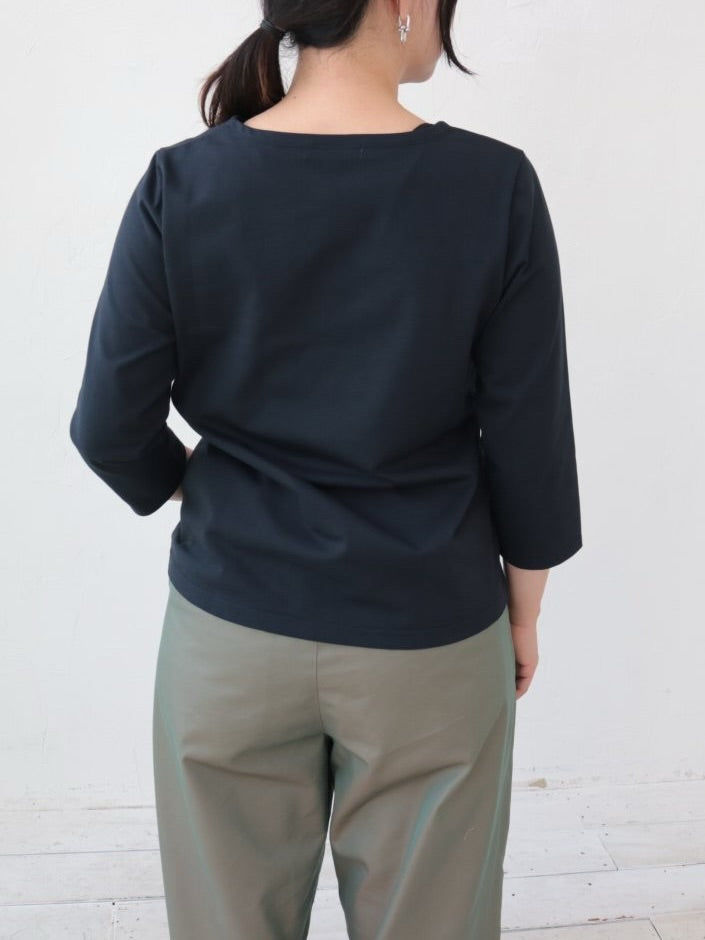 YARRA NEU 高機能コットン7分袖Tシャツ(無地) NU-5611-403