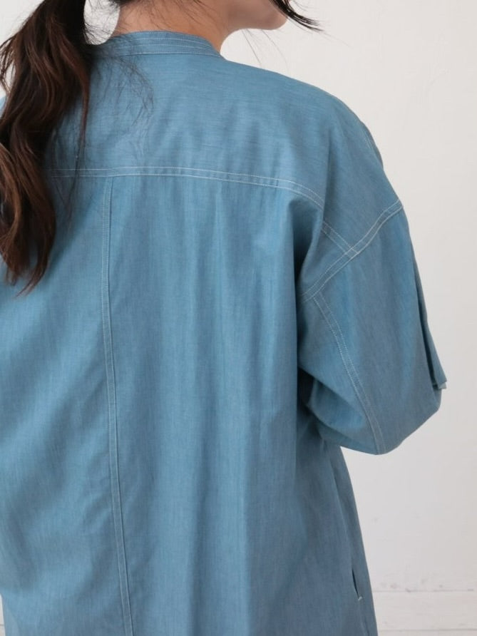 YARRA NEU SIDGRASインディゴライクワンピース NU-5614-413