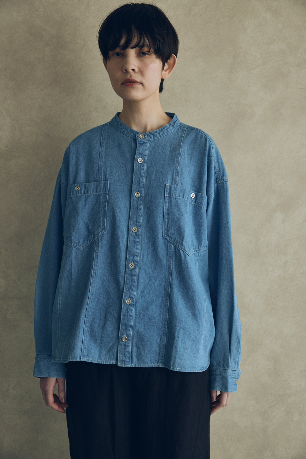 YARRA NEU 胸ポケット加工デニムシャツ NU-5543-410