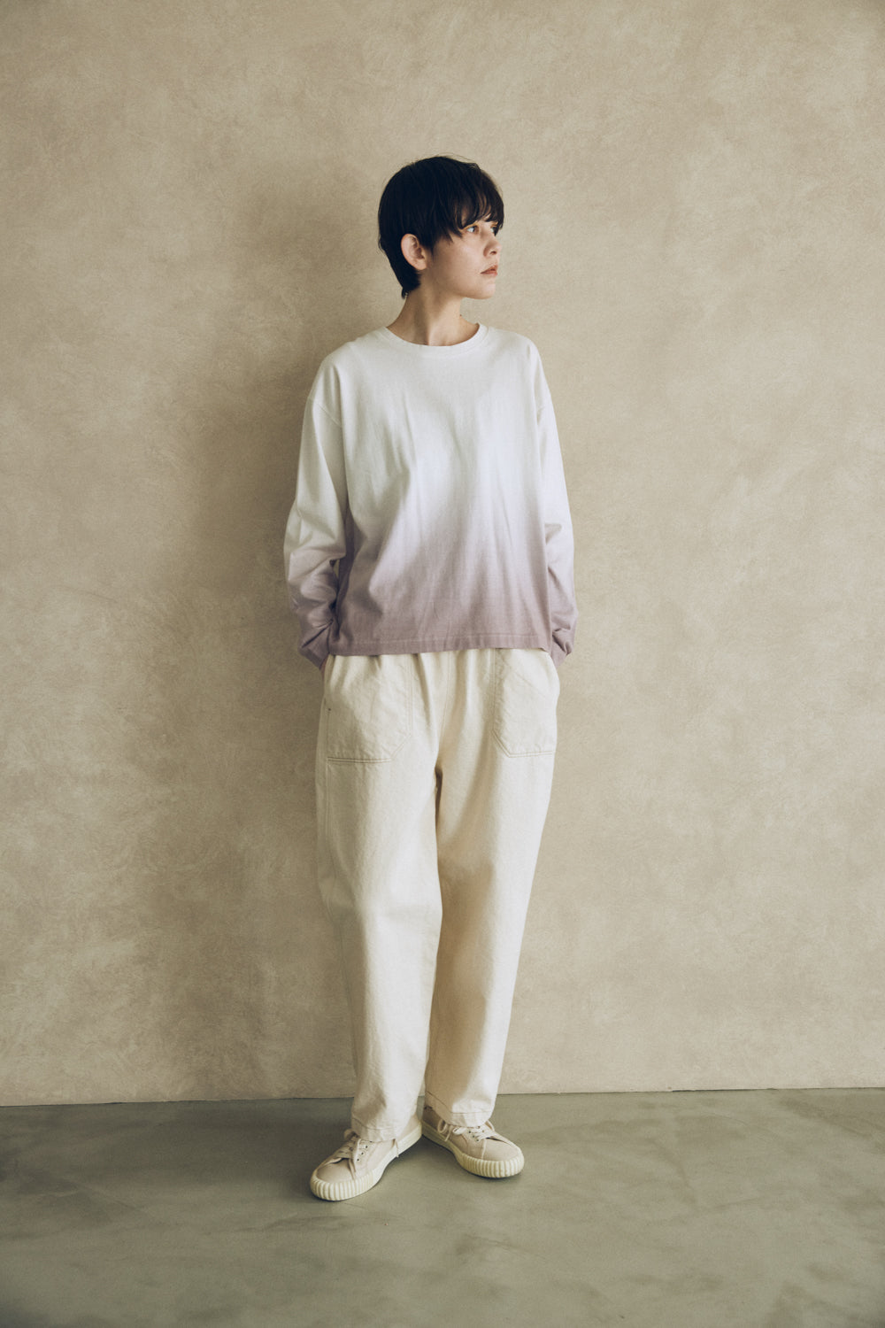 YARRA NEU グラデ染め長袖カットソー NU-5541-401