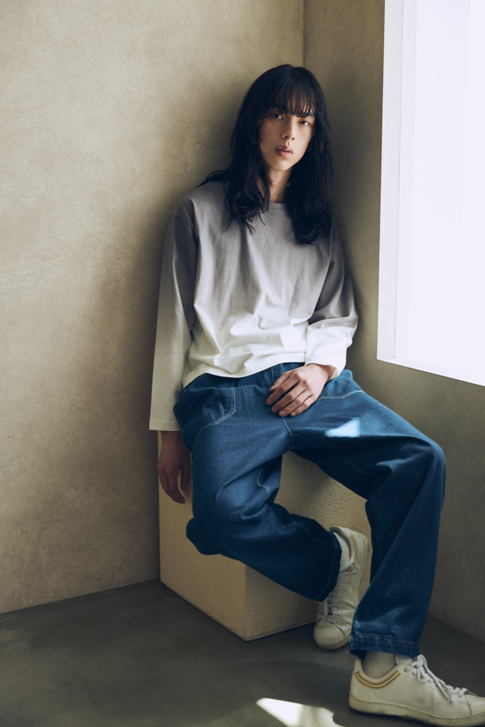 YARRA NEU グラデ染め長袖カットソー NU-5541-401